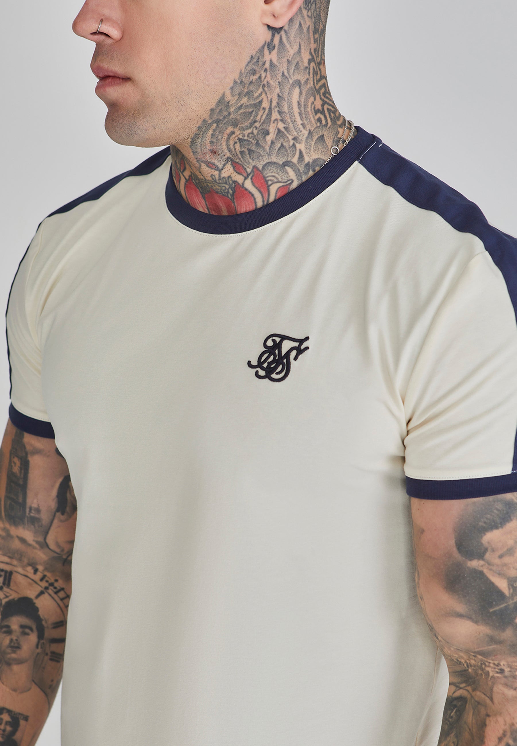 T-shirt Ringer in ecru T-shirt SikSilk