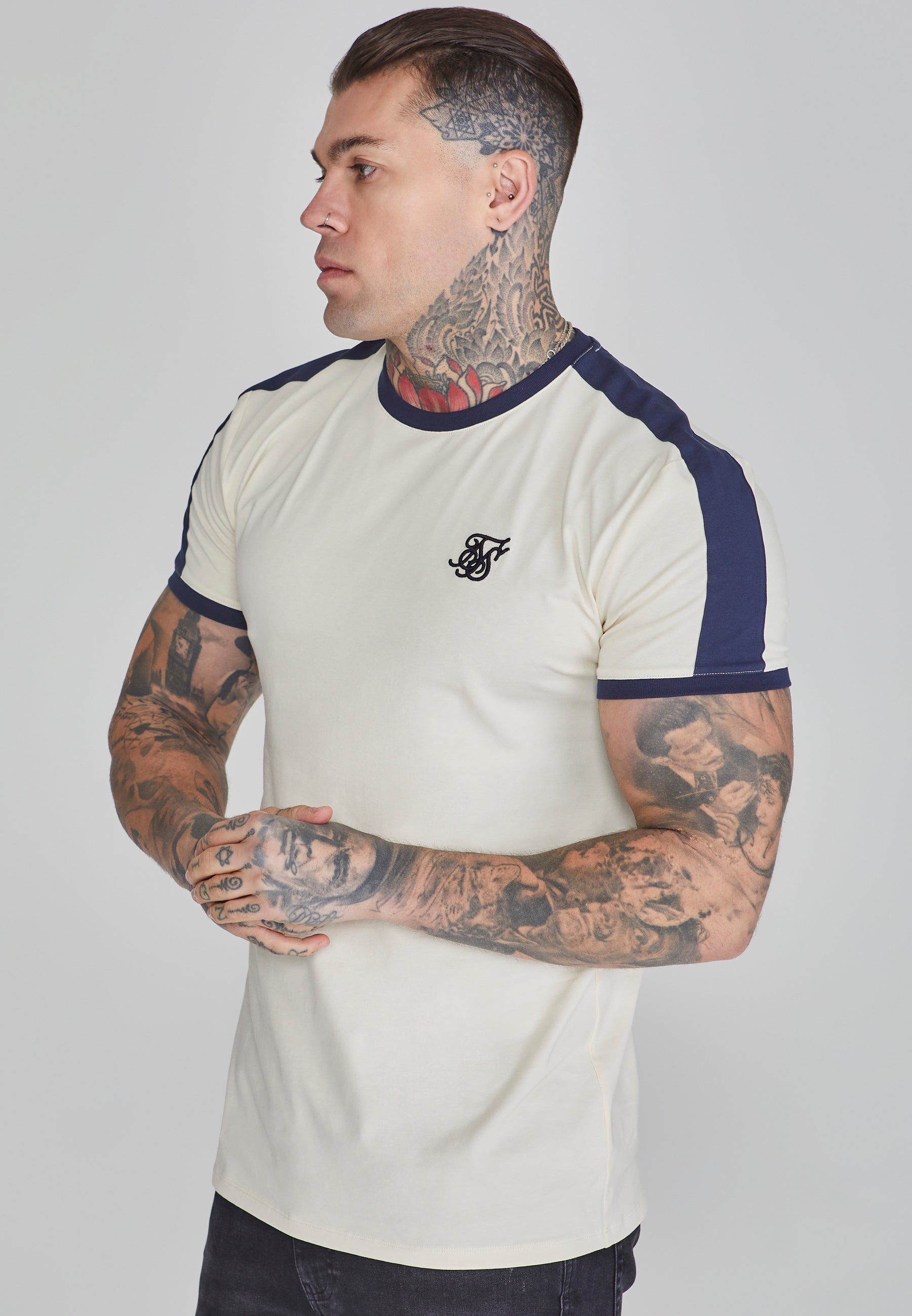 T-shirt Ringer in ecru T-shirt SikSilk