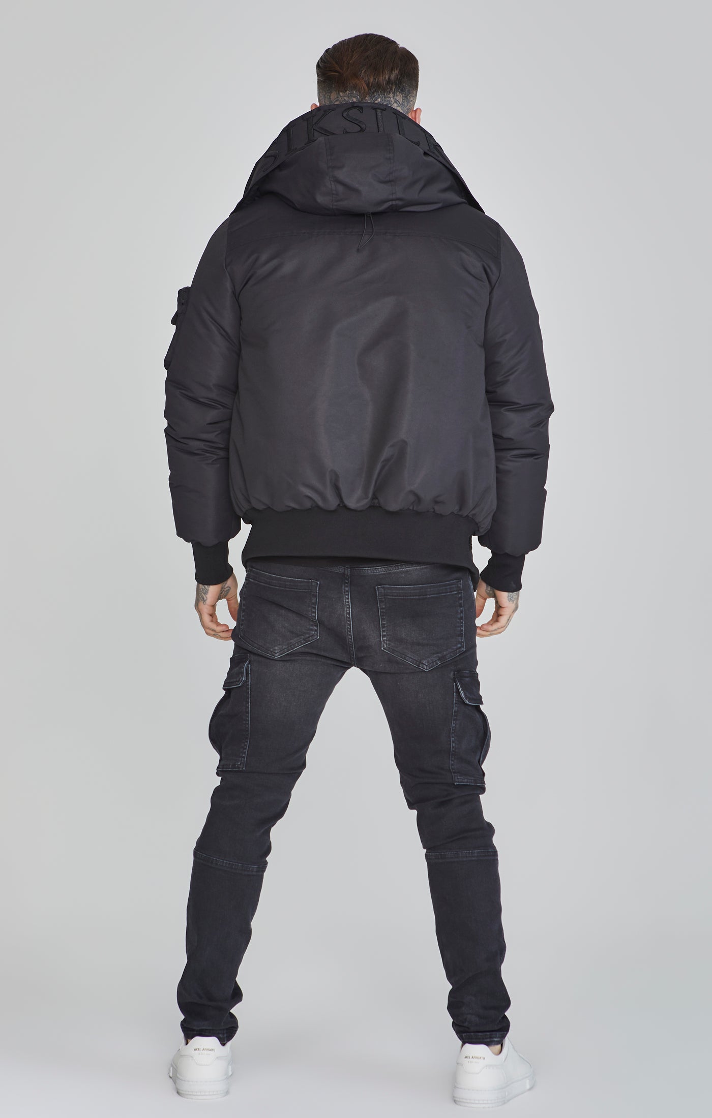 Giacca bomber in nero Giacche SikSilk