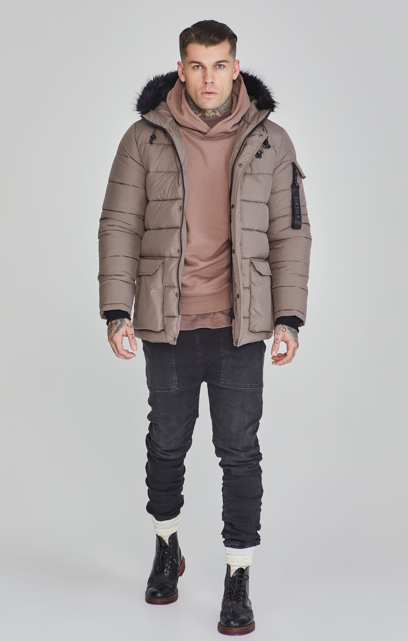 Parka in beige Giacche SikSilk