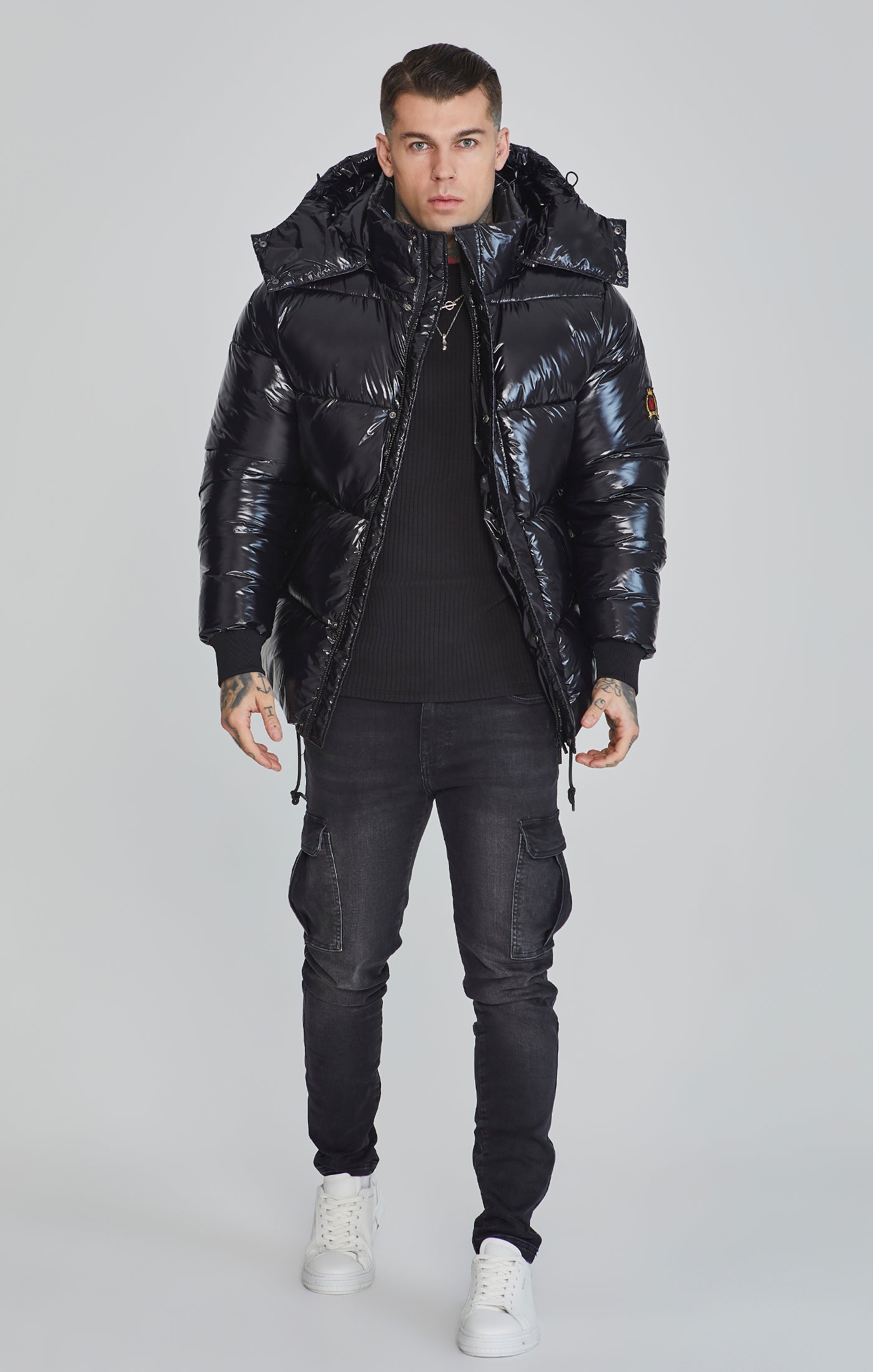 Giacca Puffer in Nero Giacche SikSilk
