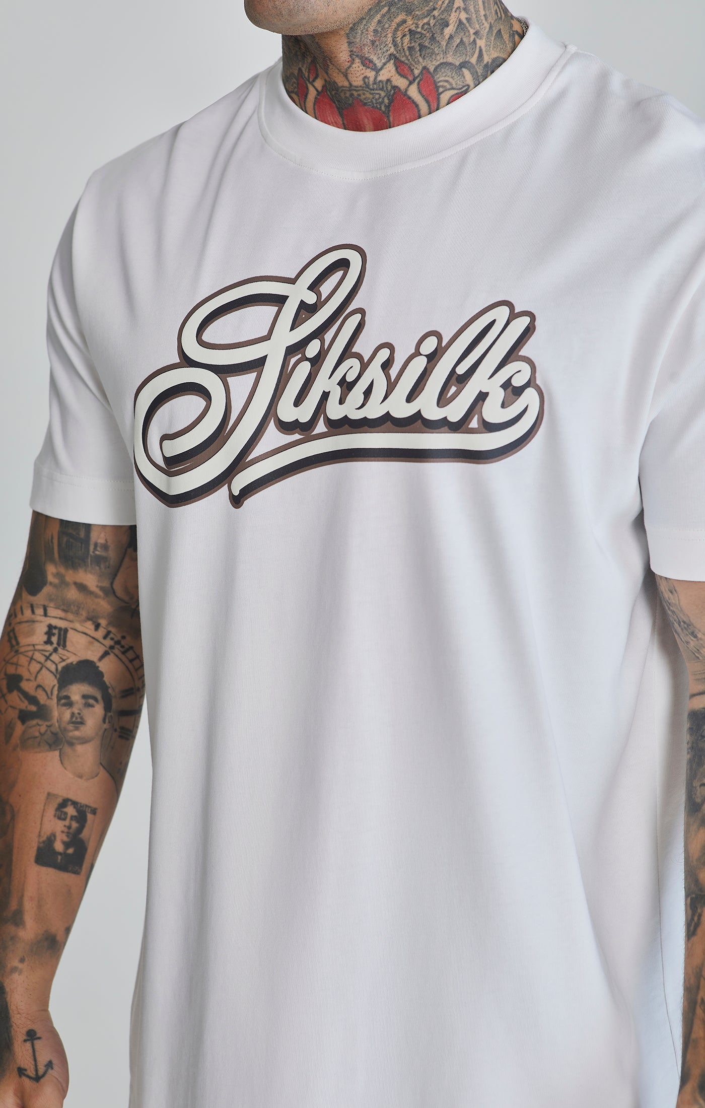 Maglietta Logo in Bianco Magliette SikSilk