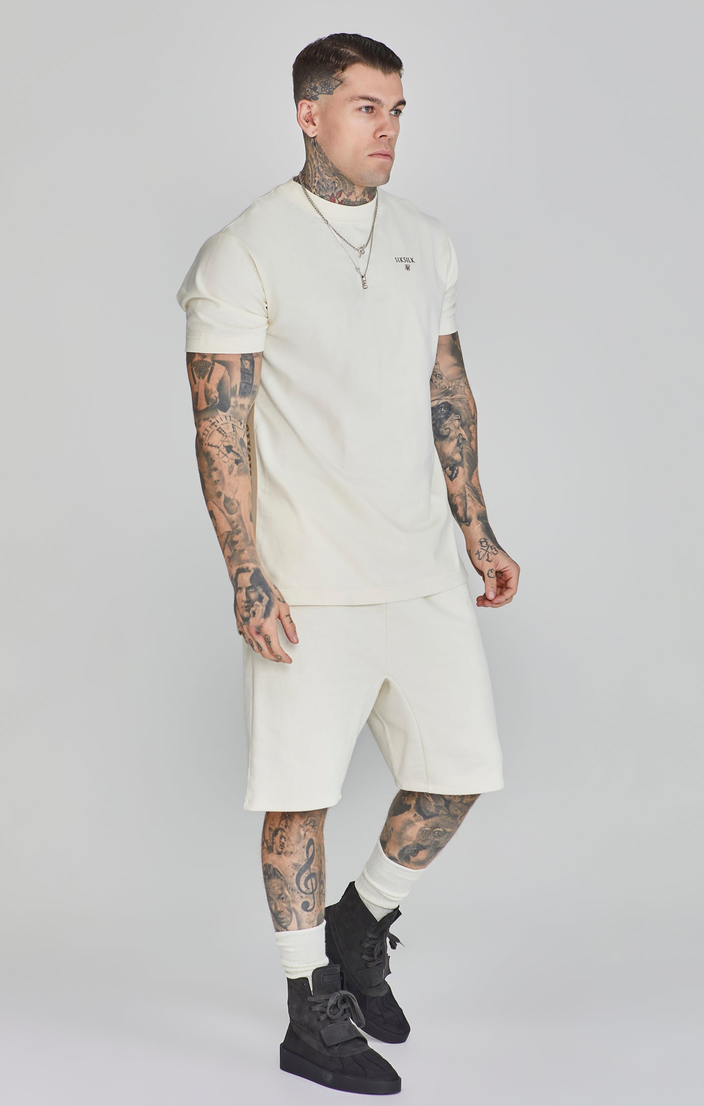Maglietta oversize in ecru T-shirt SikSilk