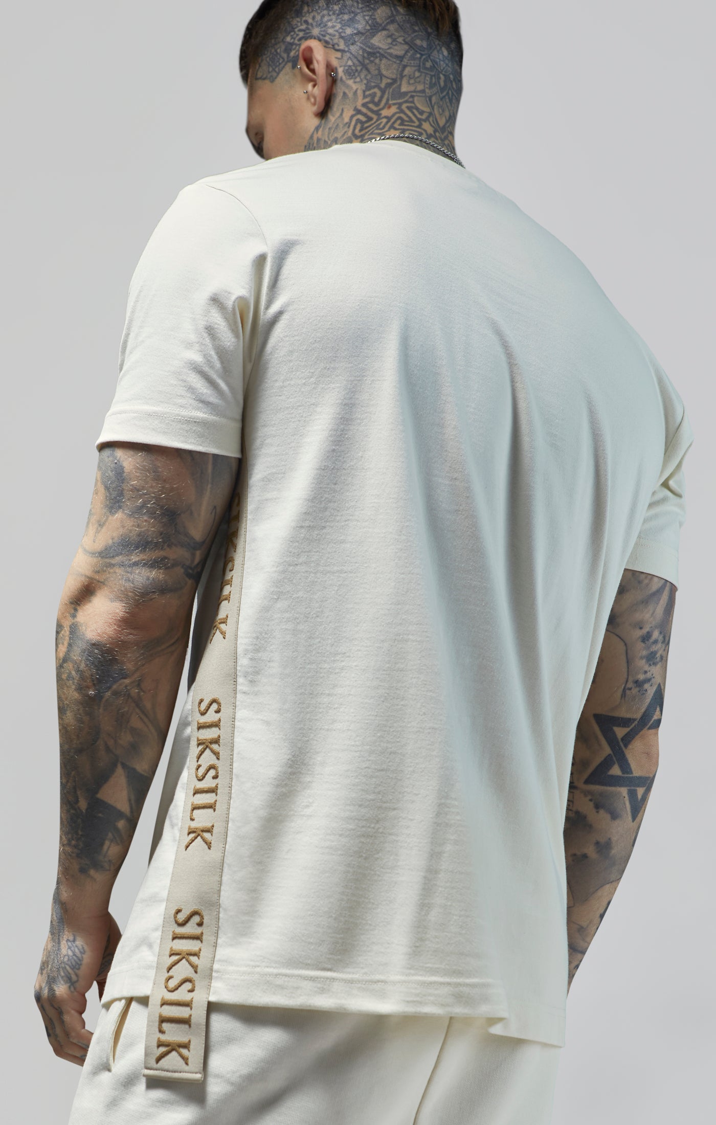 Maglietta oversize in ecru T-shirt SikSilk