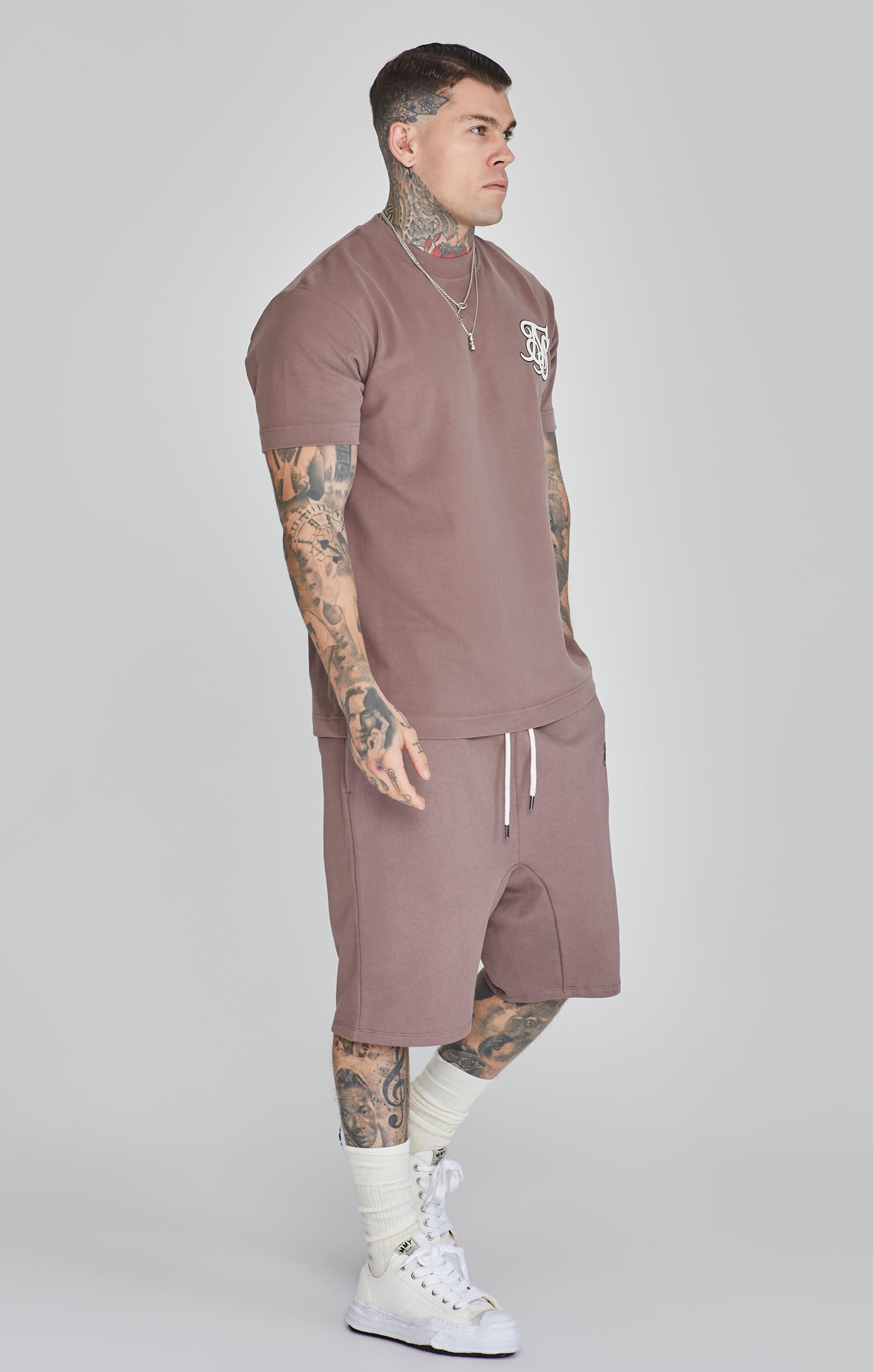 Maglietta con logo in marrone Magliette SikSilk