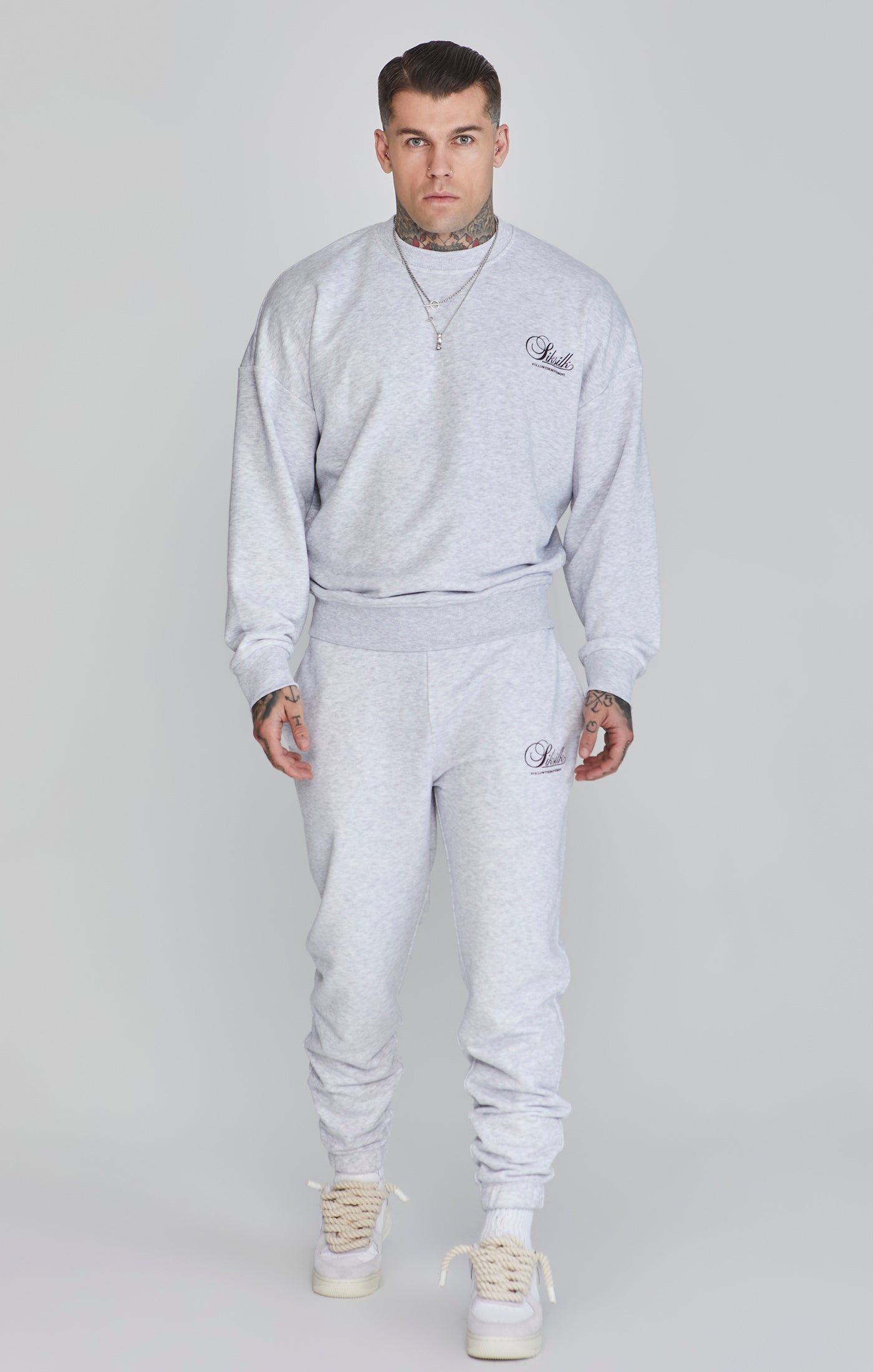 Joggers con logo in marna da neve Pantaloni SikSilk