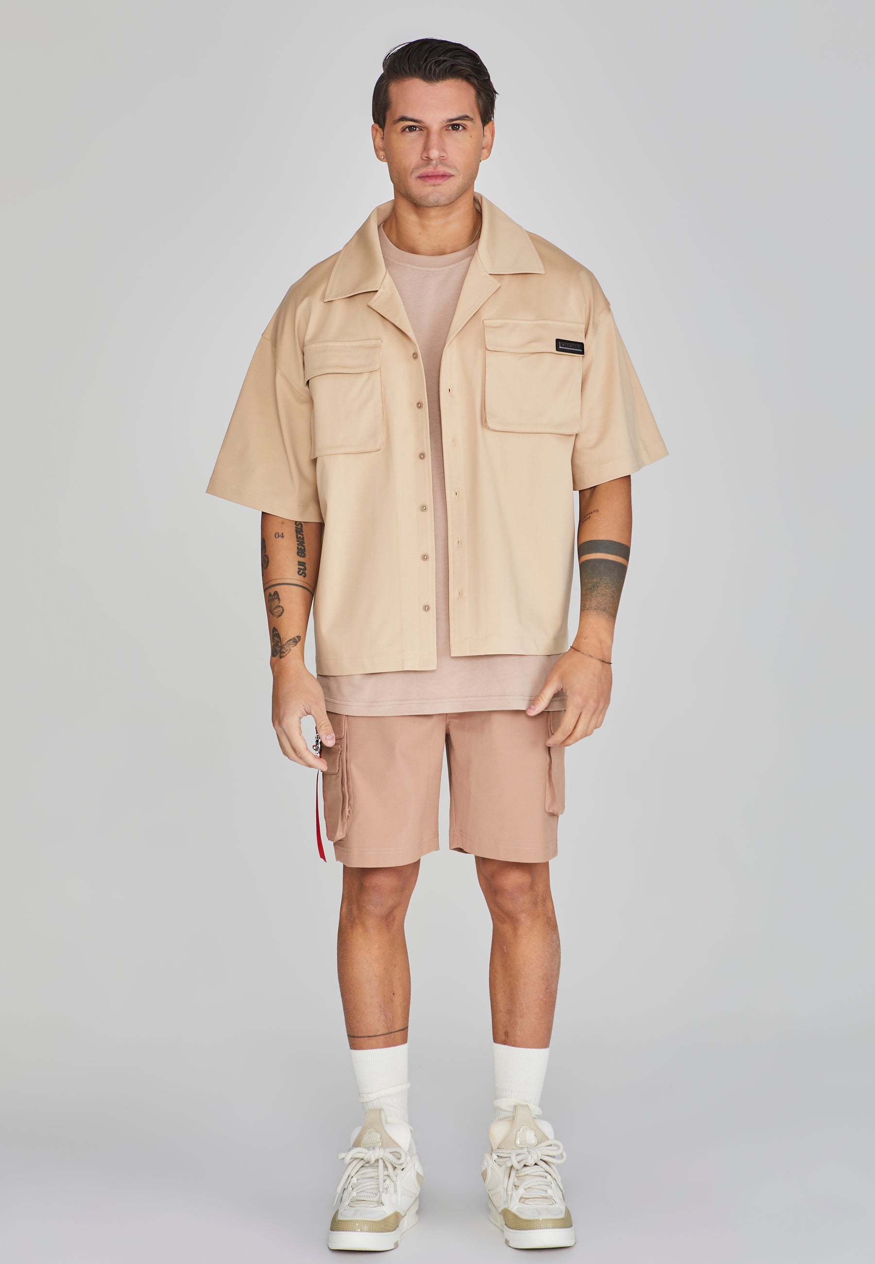 Pantaloncini Cargo in marrone SikSilk