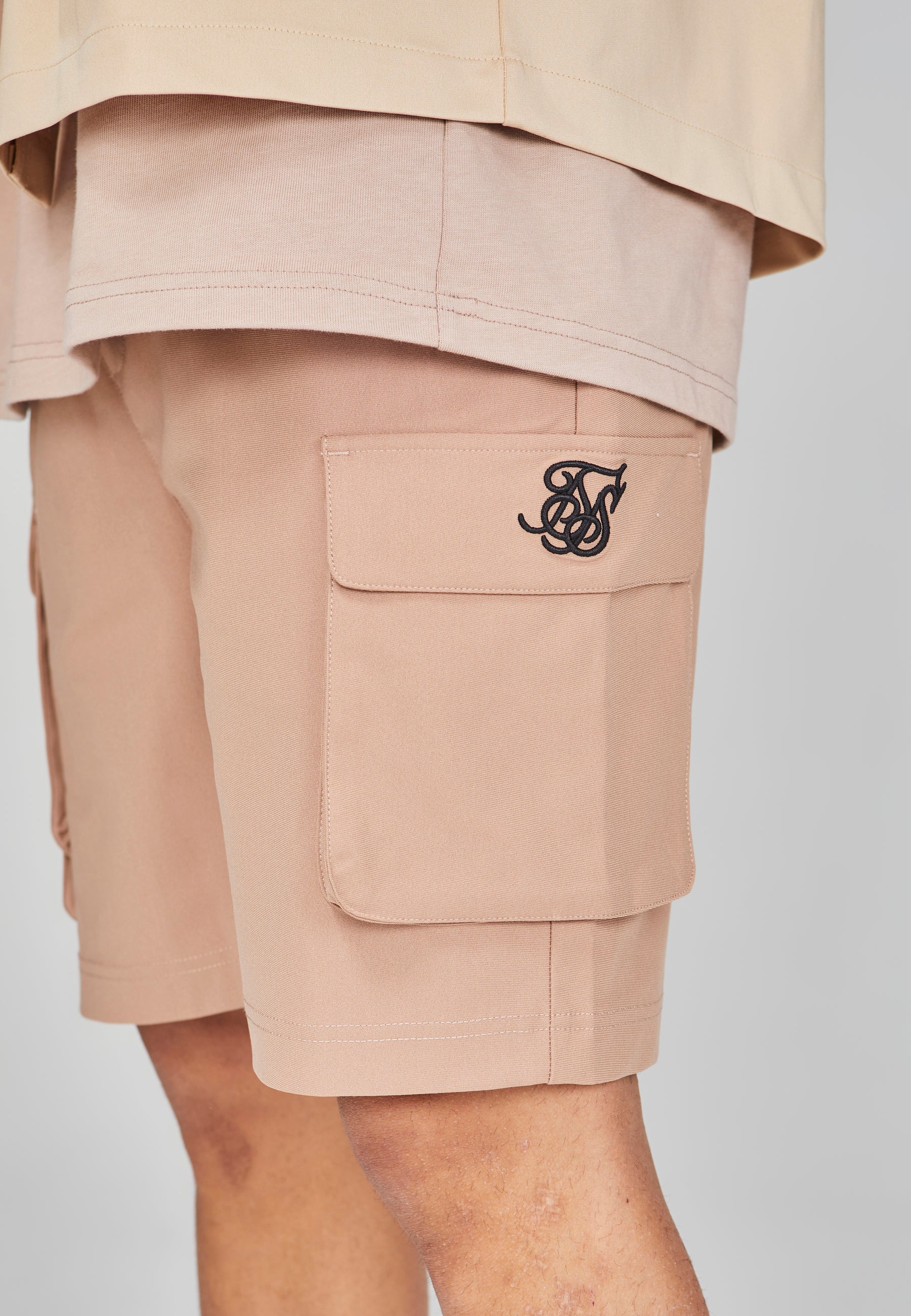 Pantaloncini Cargo in marrone SikSilk