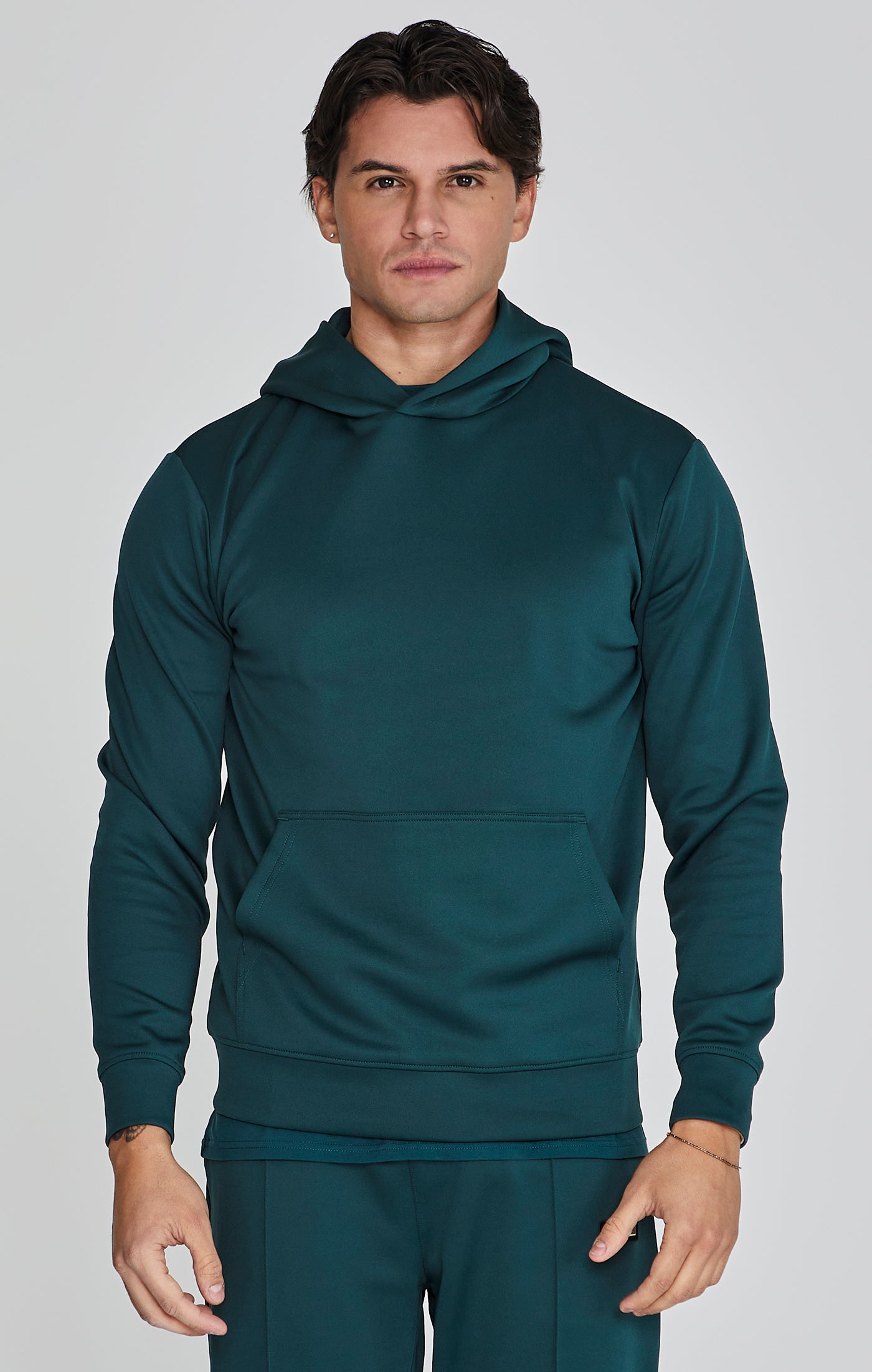 Felpa con cappuccio verde SikSilk