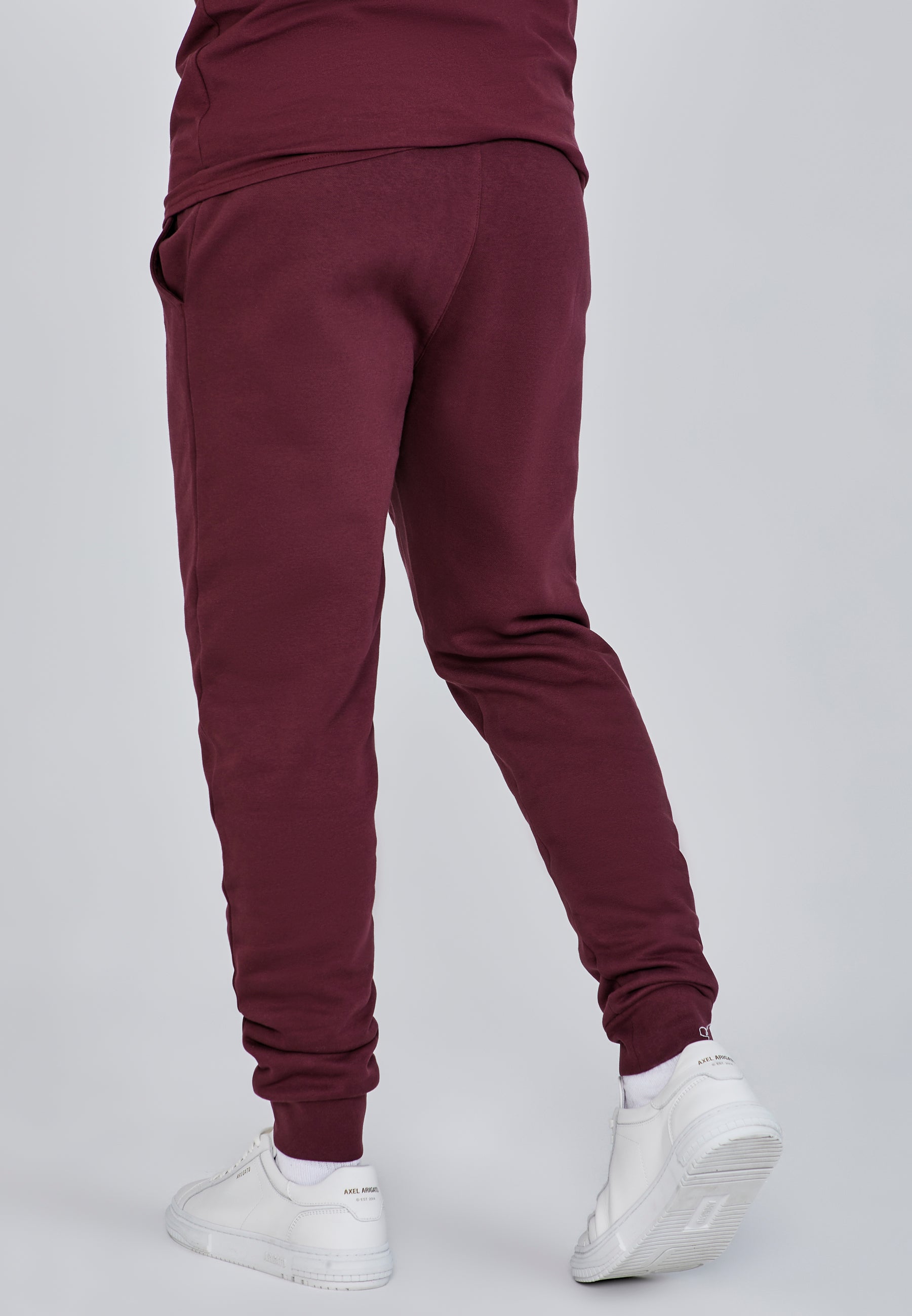 Joggers essenziali in pantaloni bordeaux SikSilk