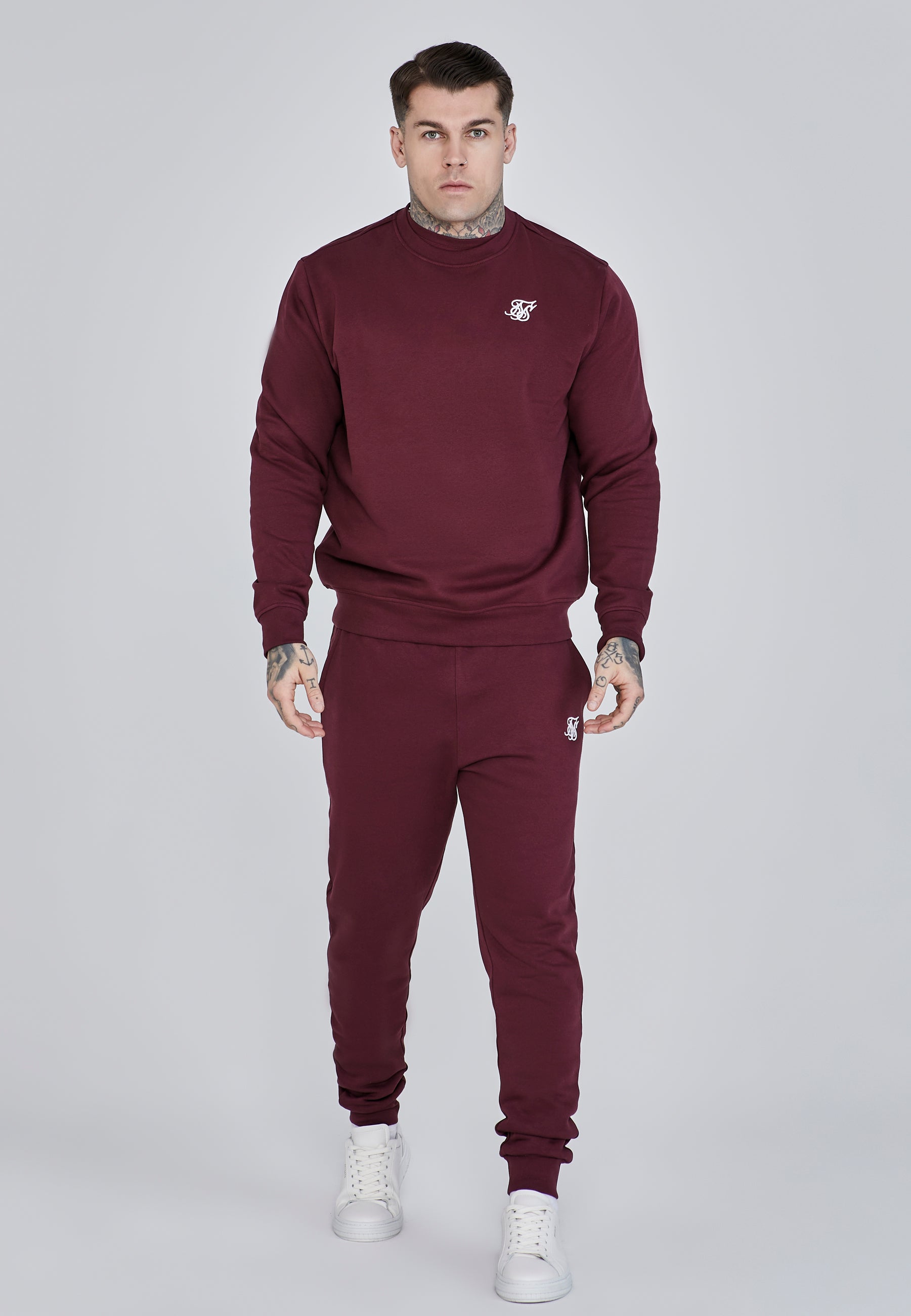 Maglione Essentials in borgogna Felpe SikSilk
