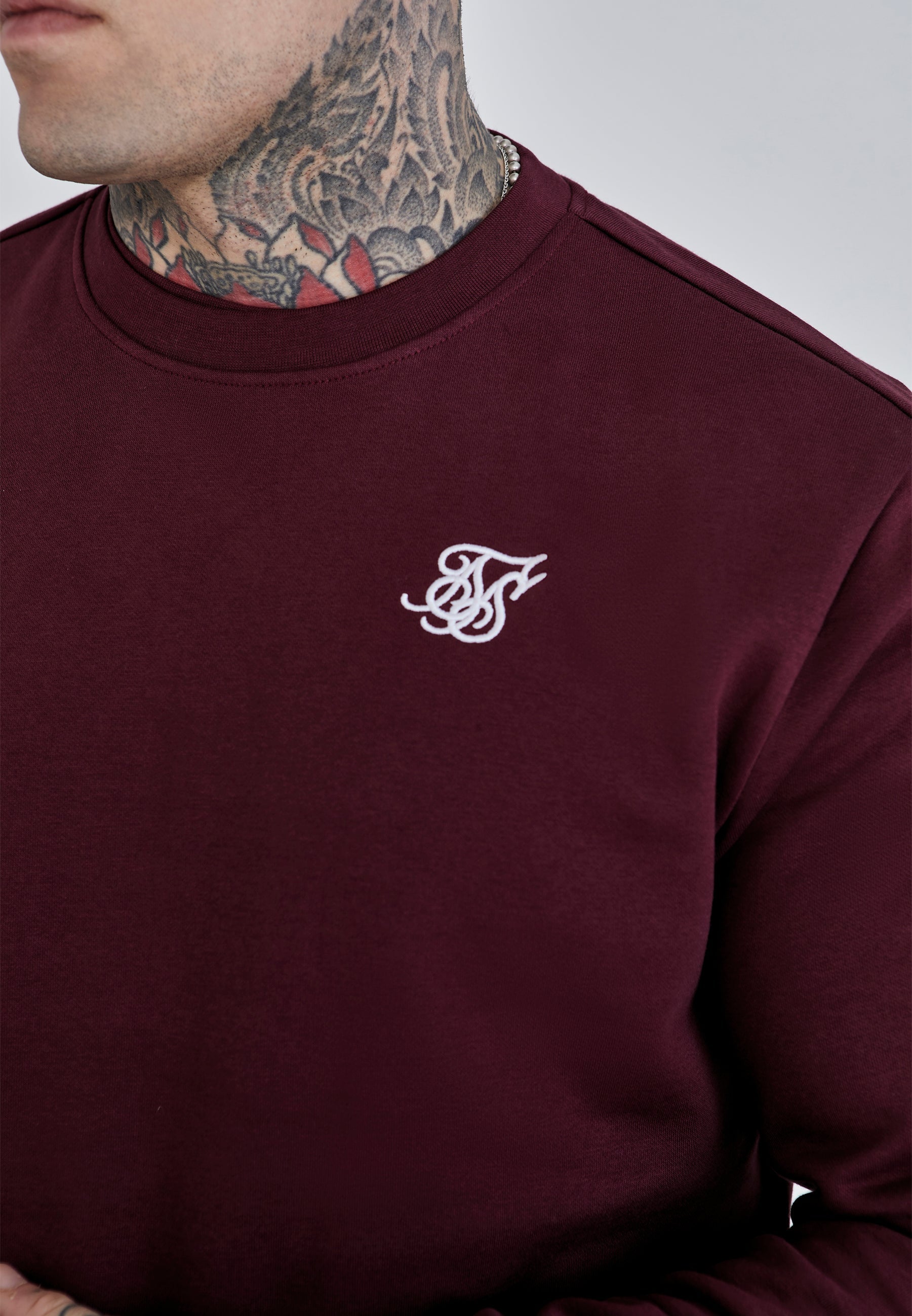Maglione Essentials in borgogna Felpe SikSilk