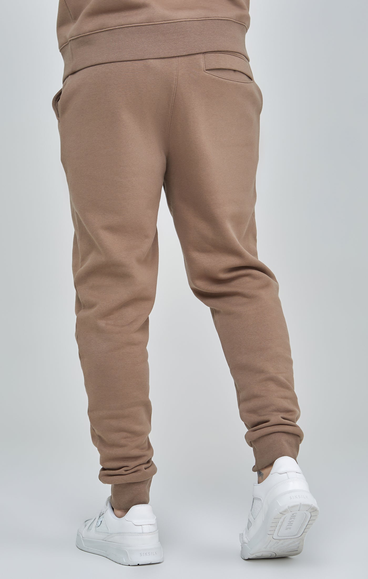 Joggers essenziali in pantaloni marroni SikSilk