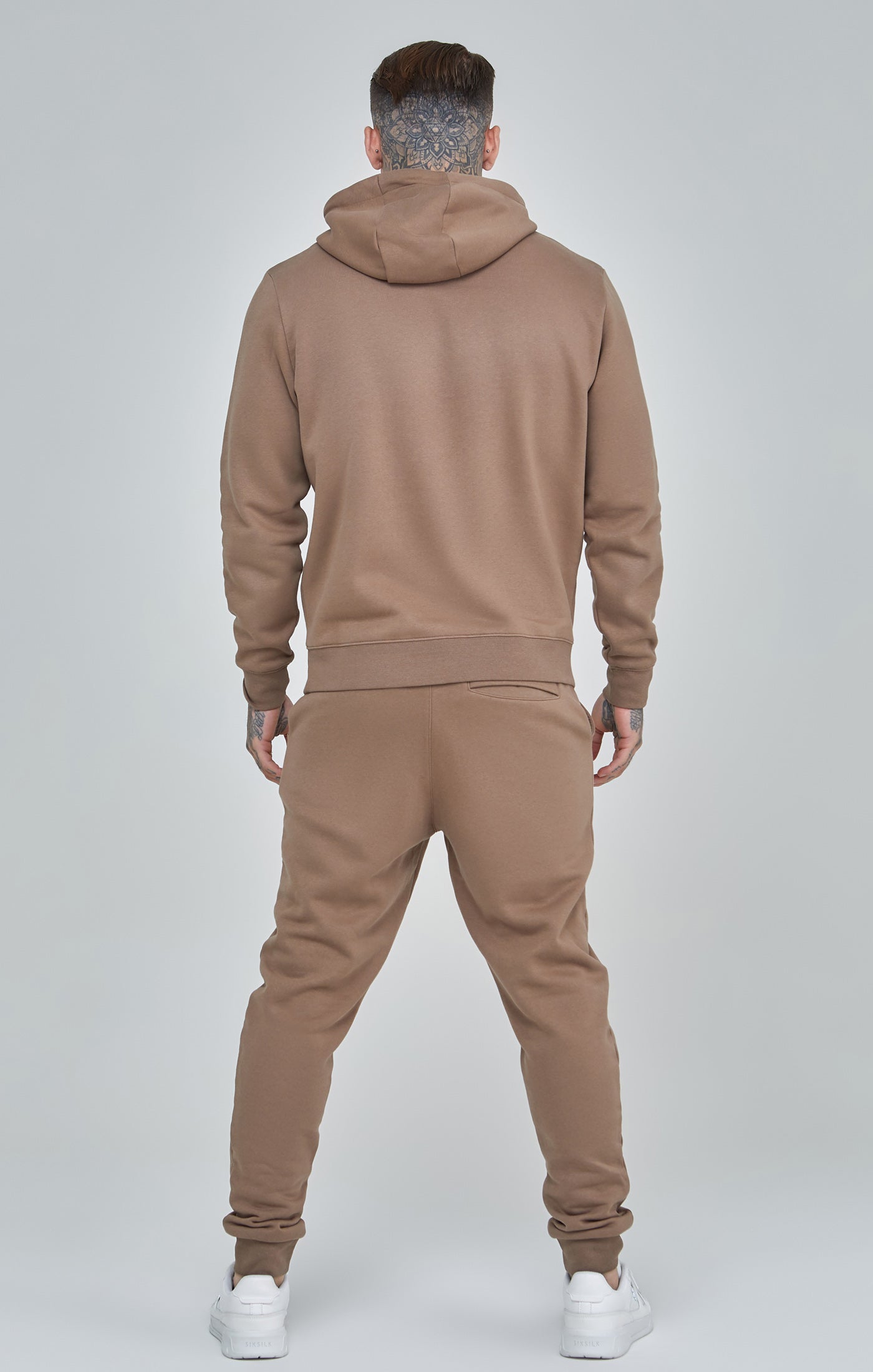 Essentials Felpa con cappuccio Overhead in marrone Felpa con cappuccio SikSilk