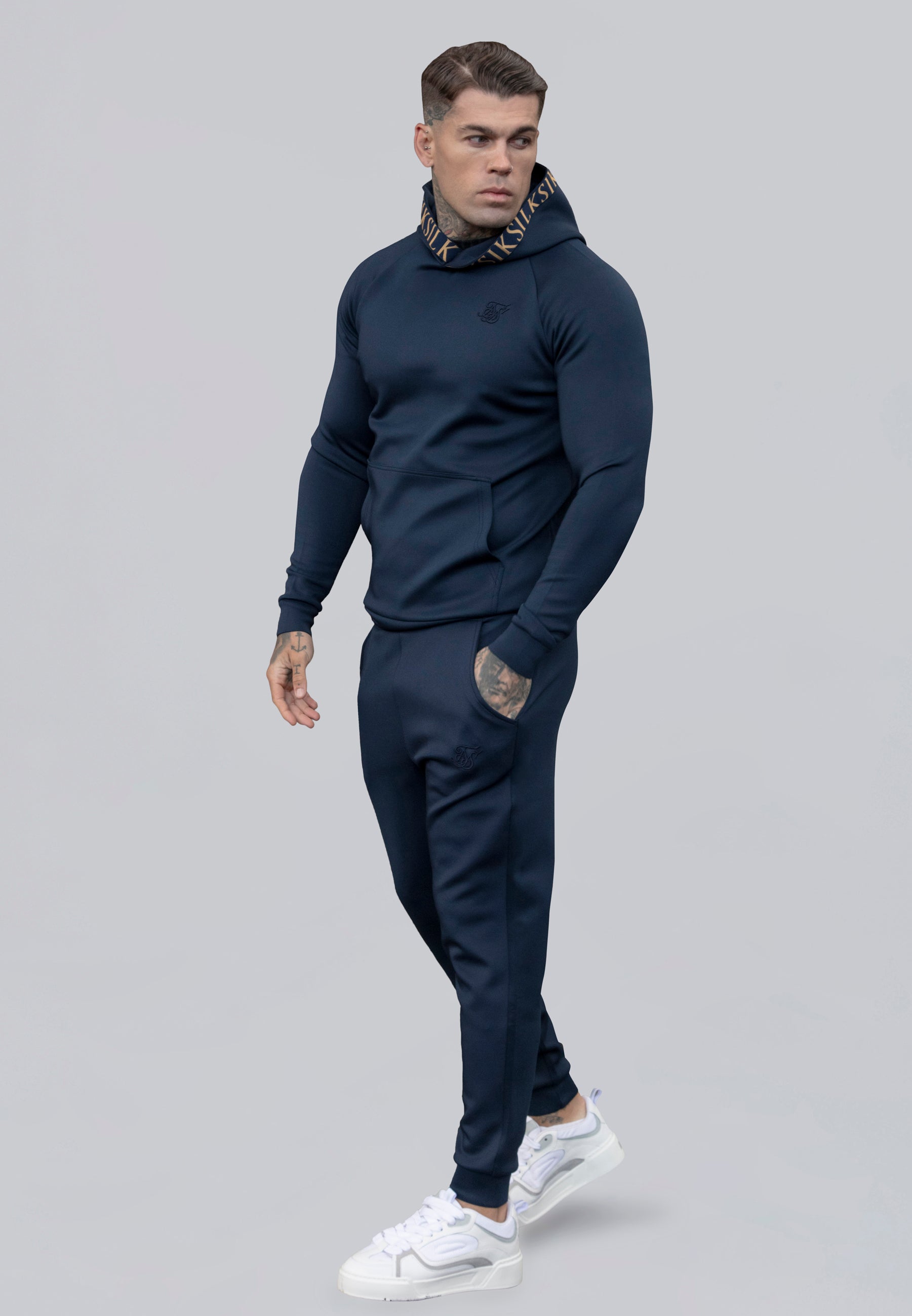 Felpa con cappuccio Dynamic in Marina Felpa con cappuccio SikSilk