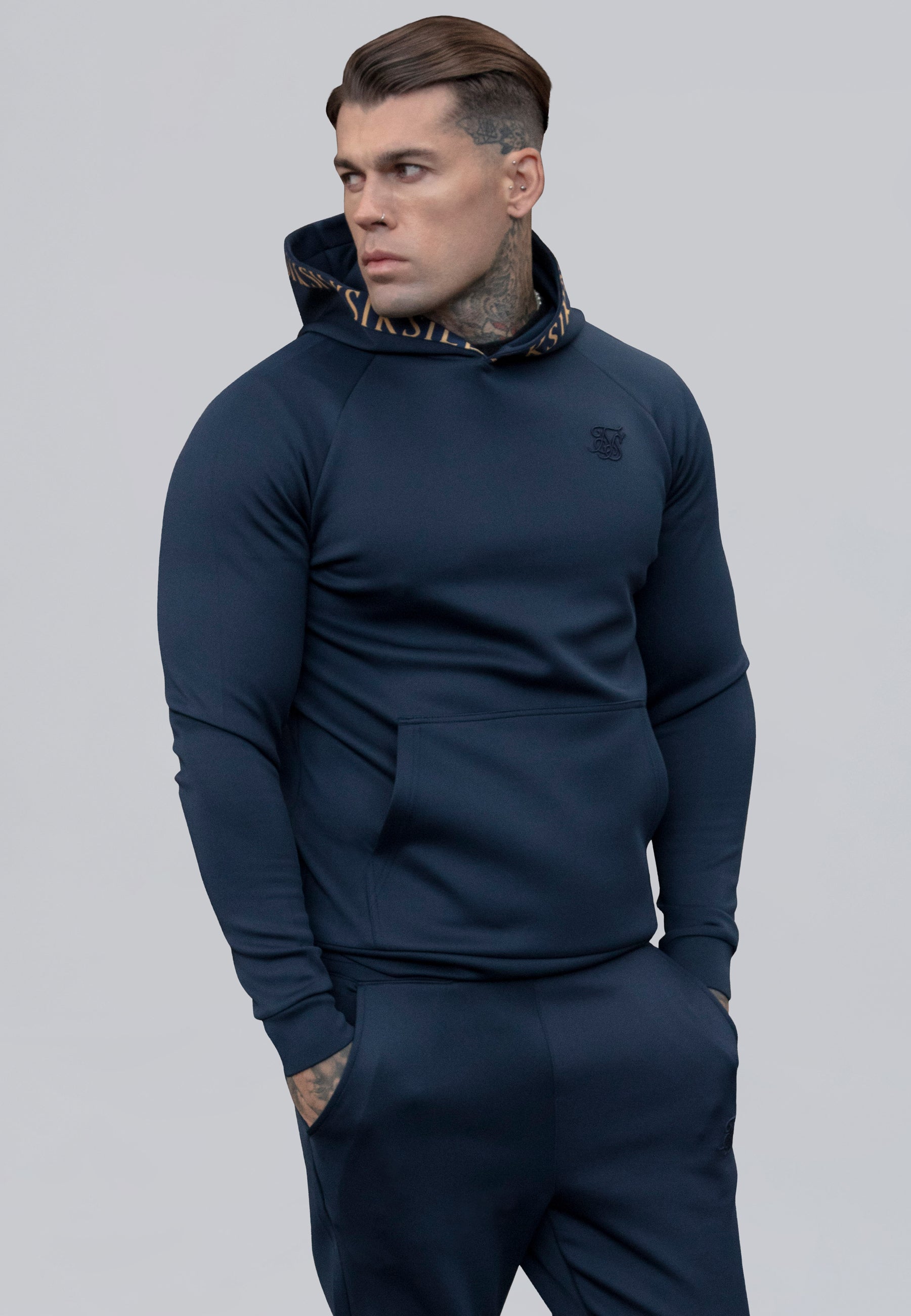 Felpa con cappuccio Dynamic in Marina Felpa con cappuccio SikSilk