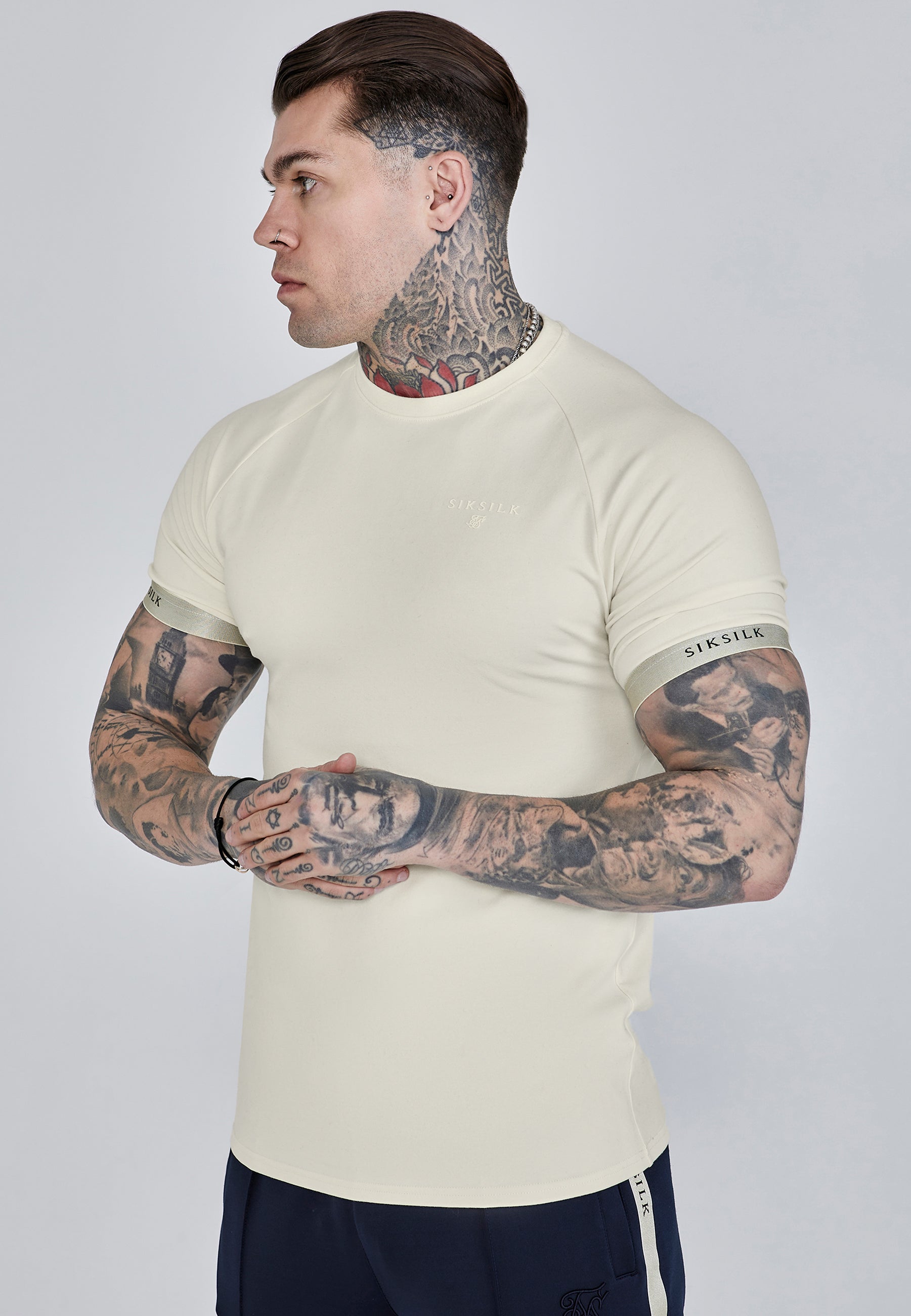 T-shirt tecnica in ecru T-shirt SikSilk