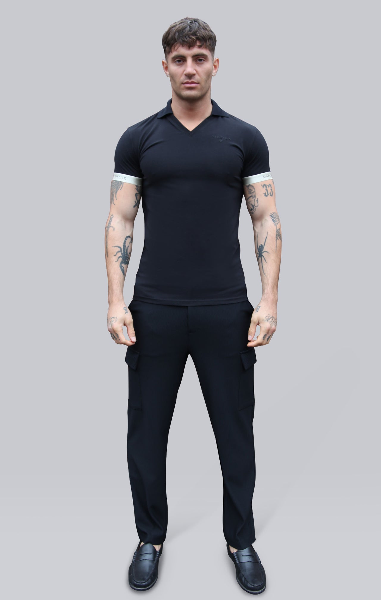 Maglietta Polo in Nero Magliette SikSilk