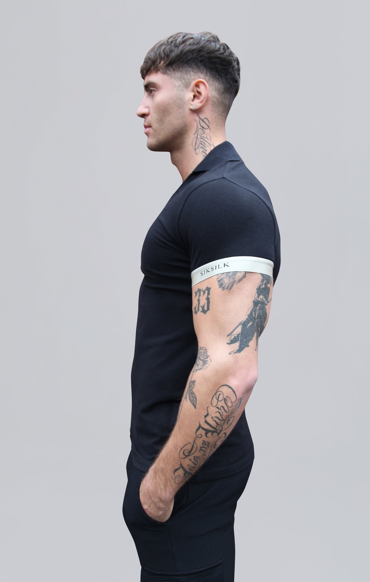 Maglietta Polo in Nero Magliette SikSilk