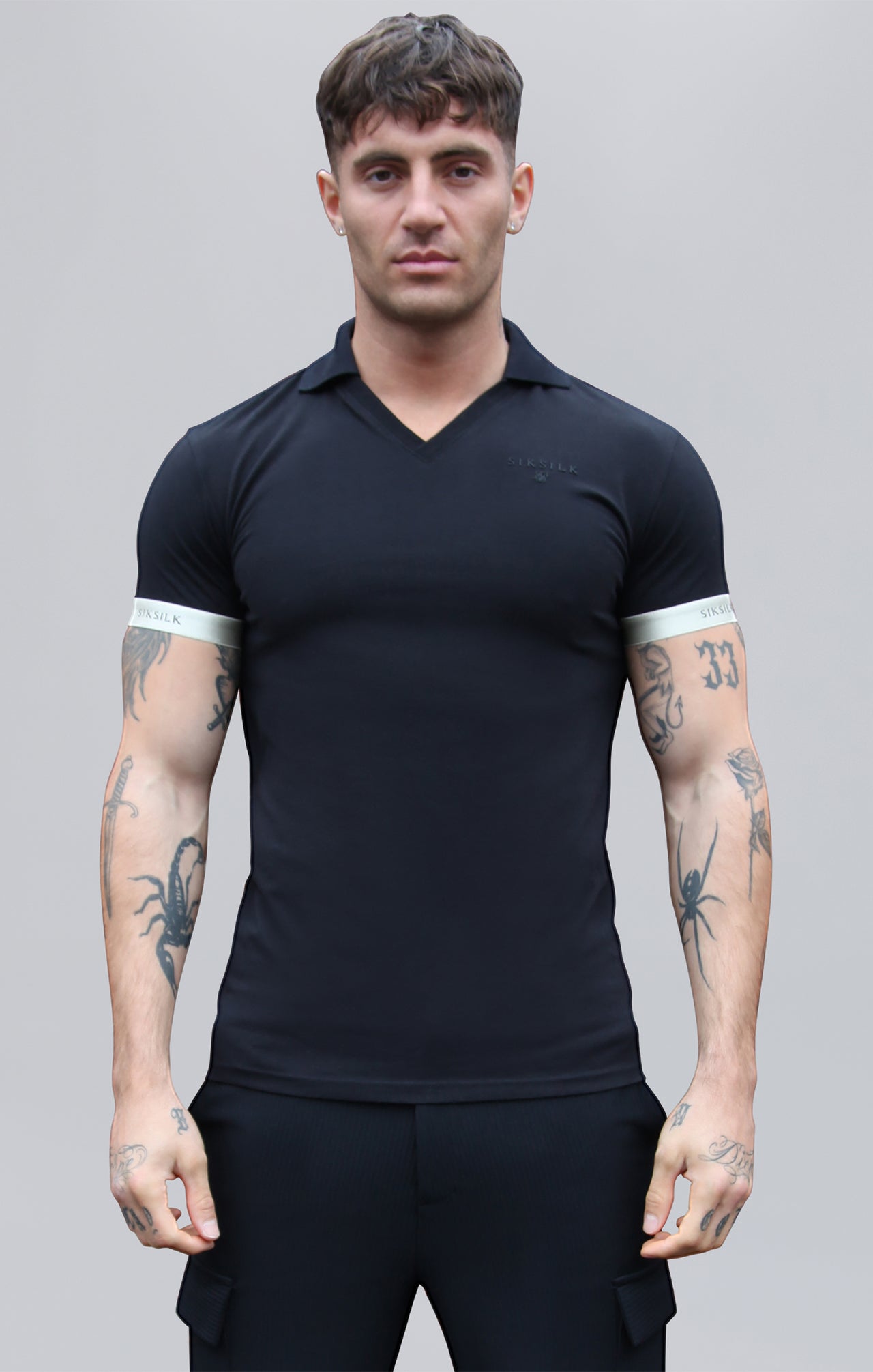Maglietta Polo in Nero Magliette SikSilk