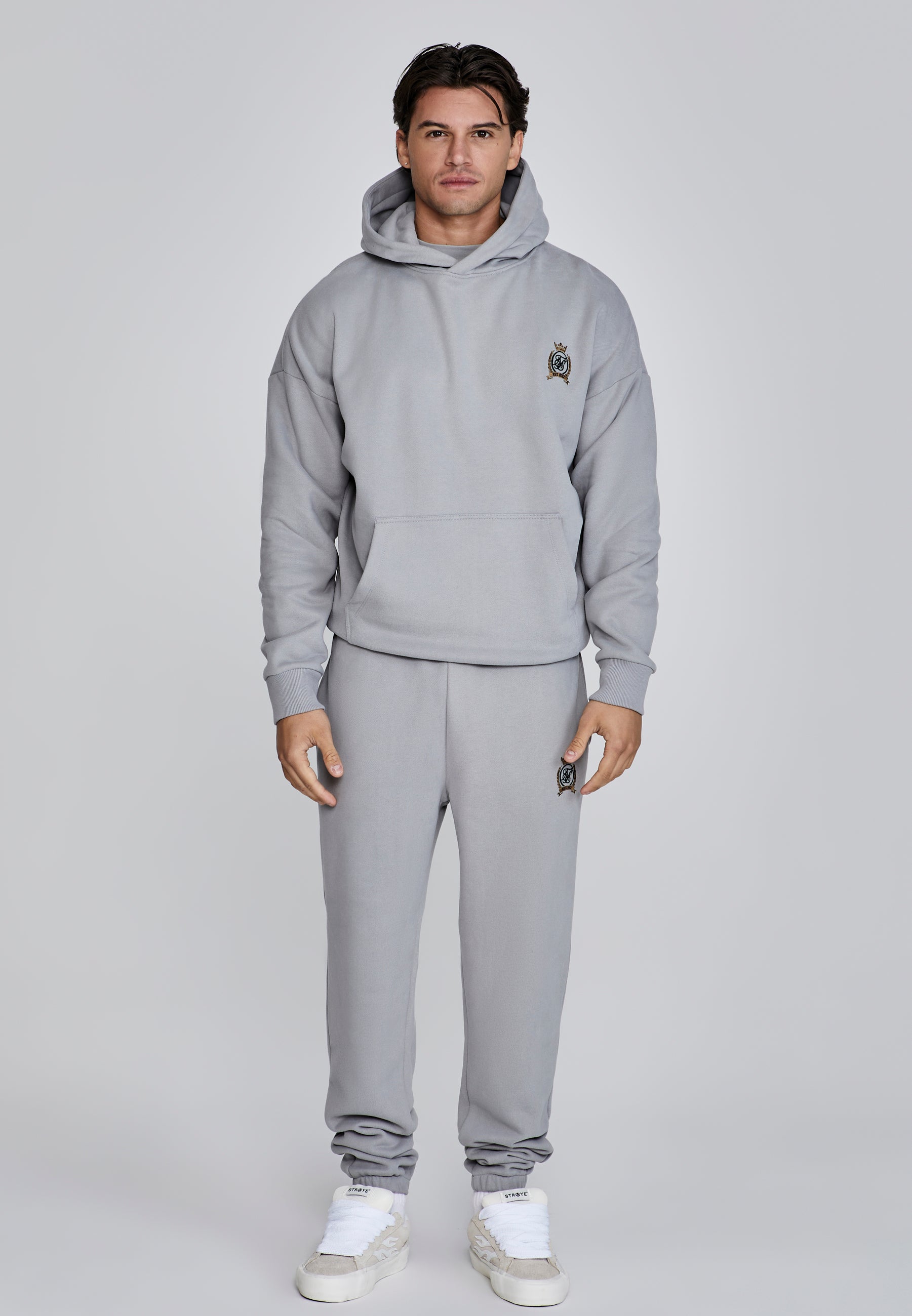 Maglioni Felpa con cappuccio in grigio SikSilk