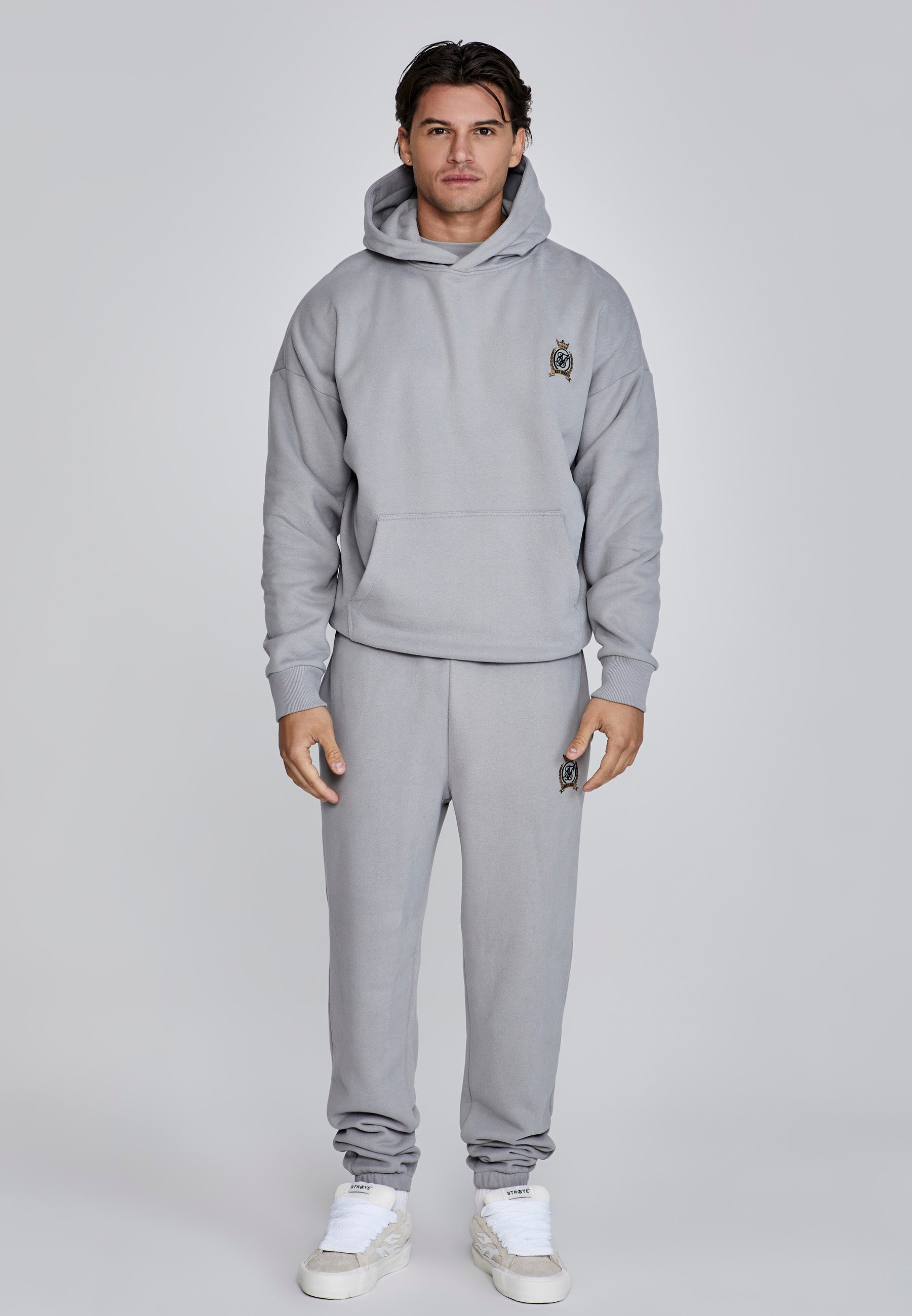 Joggers dal taglio rilassato in pantaloni grigi SikSilk