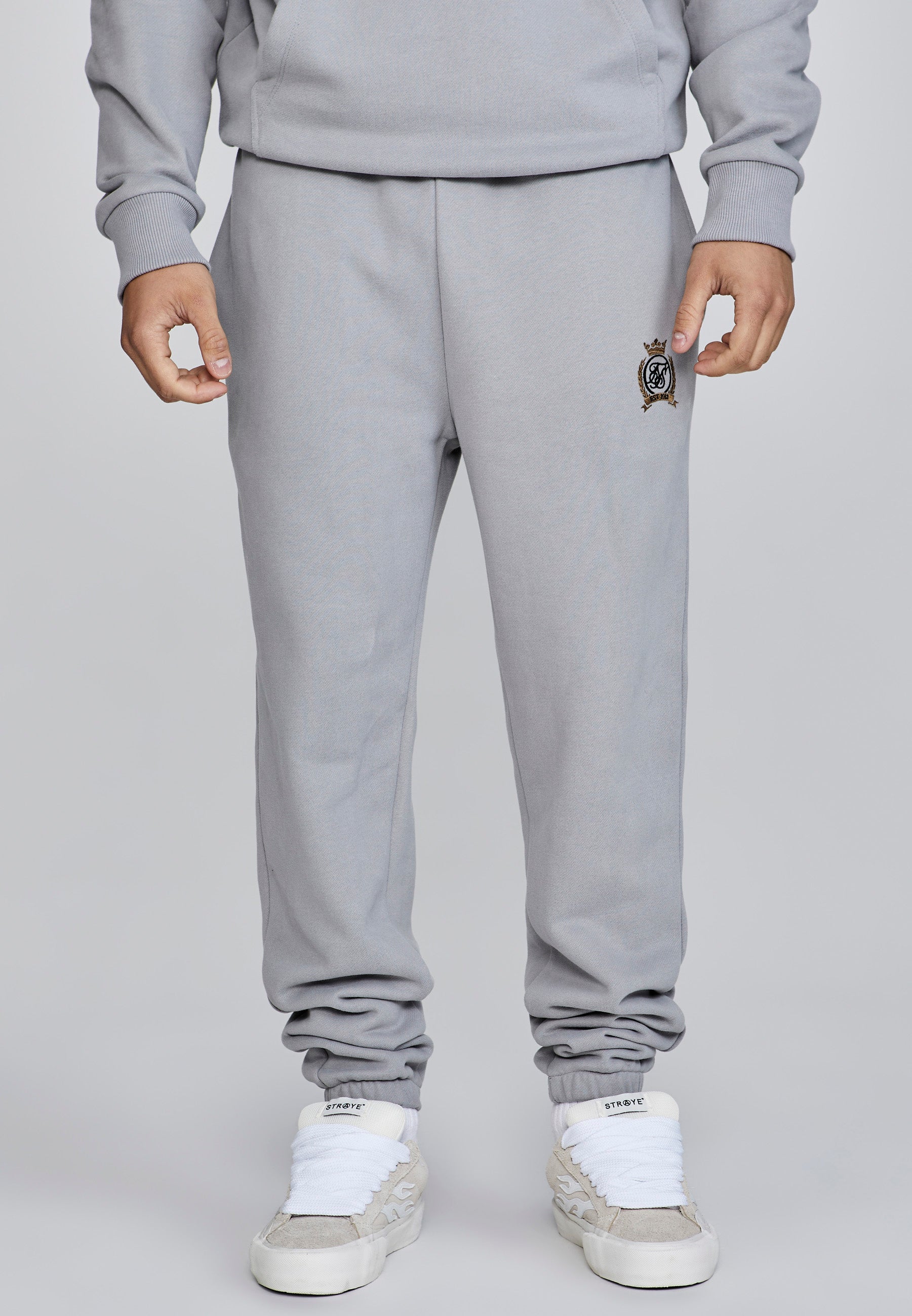 Joggers dal taglio rilassato in pantaloni grigi SikSilk
