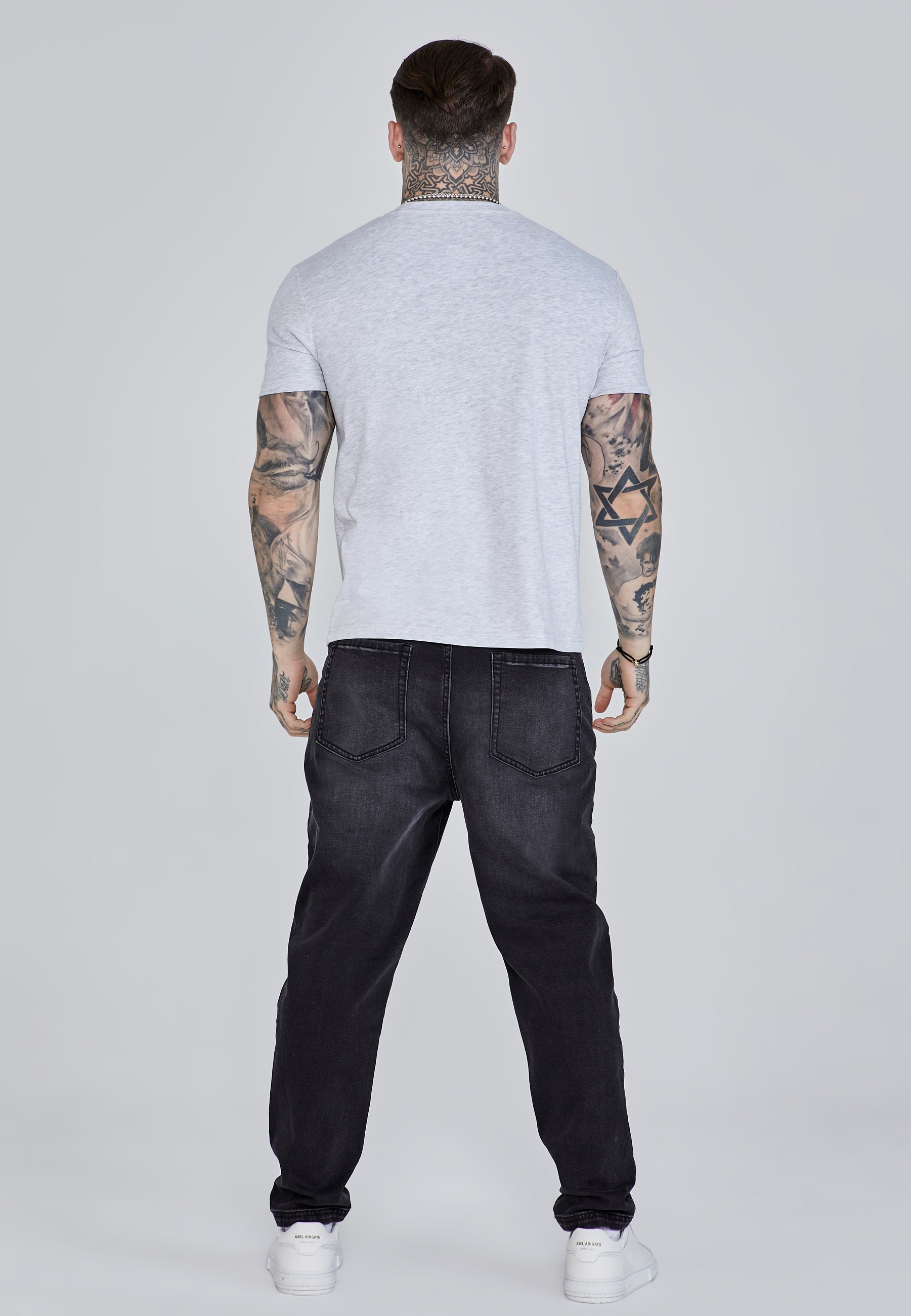 Maglietta con logo in marna grigia Magliette SikSilk