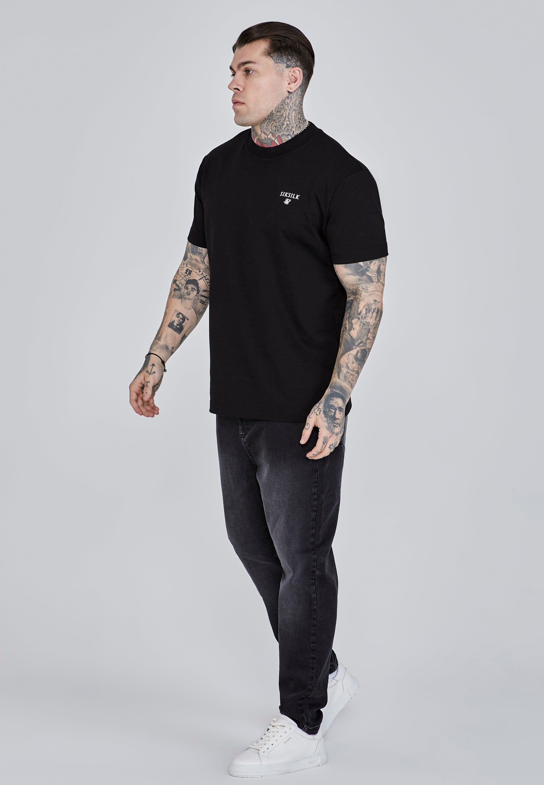 Maglietta grafica in nero Magliette SikSilk