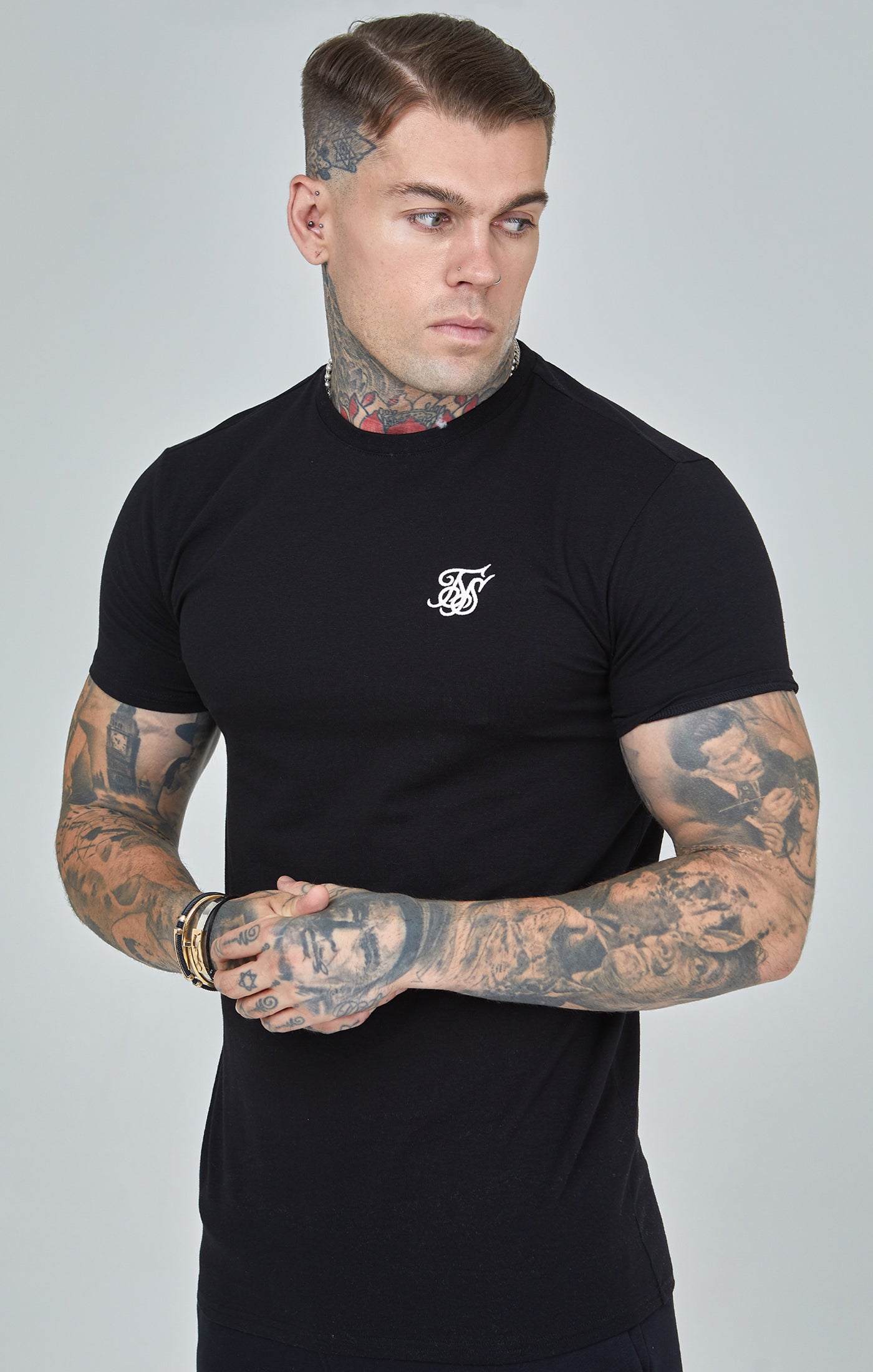 Maglietta Essentials in Nero Magliette SikSilk