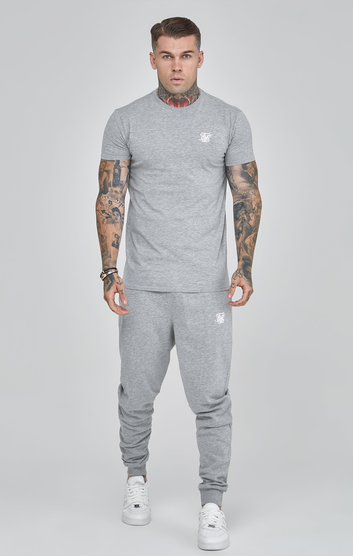 Maglietta Essentials in grigio marna Magliette SikSilk