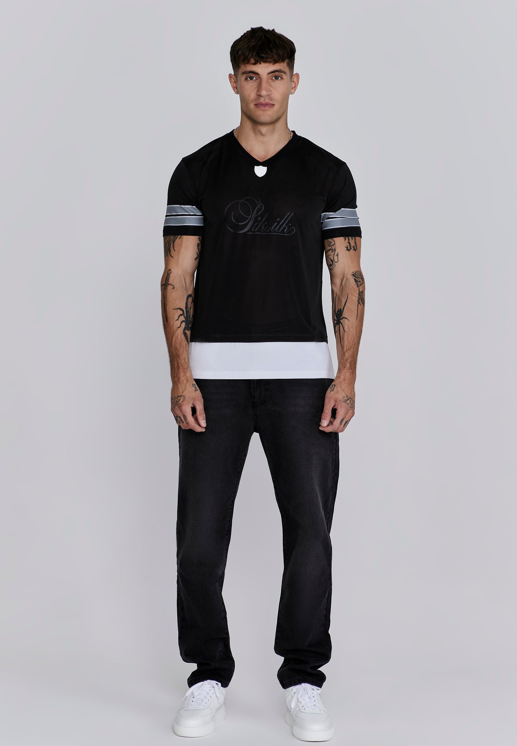 Maglietta sportiva in nero Magliette SikSilk