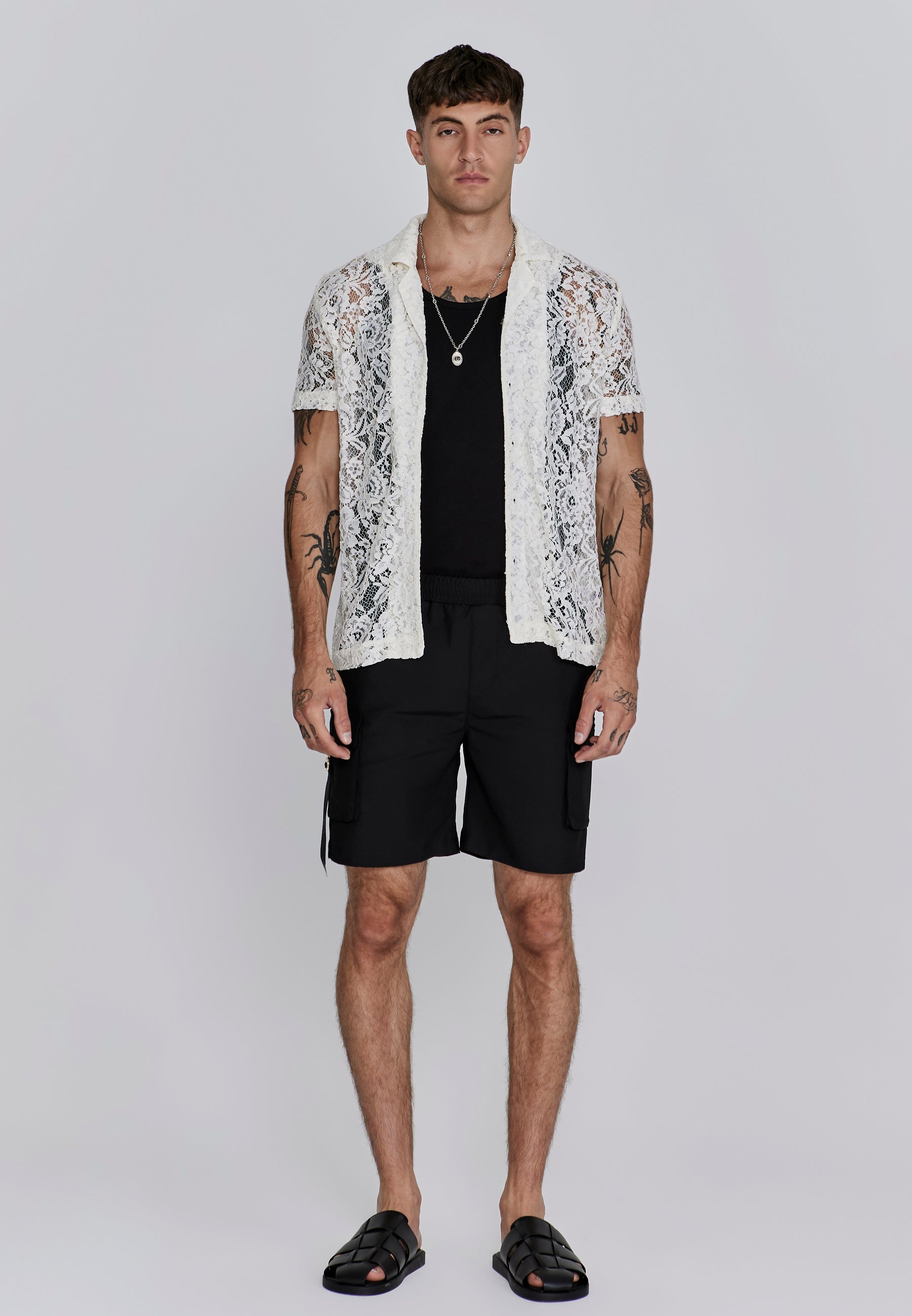 Pantaloncini Flight Cargo in nero SikSilk