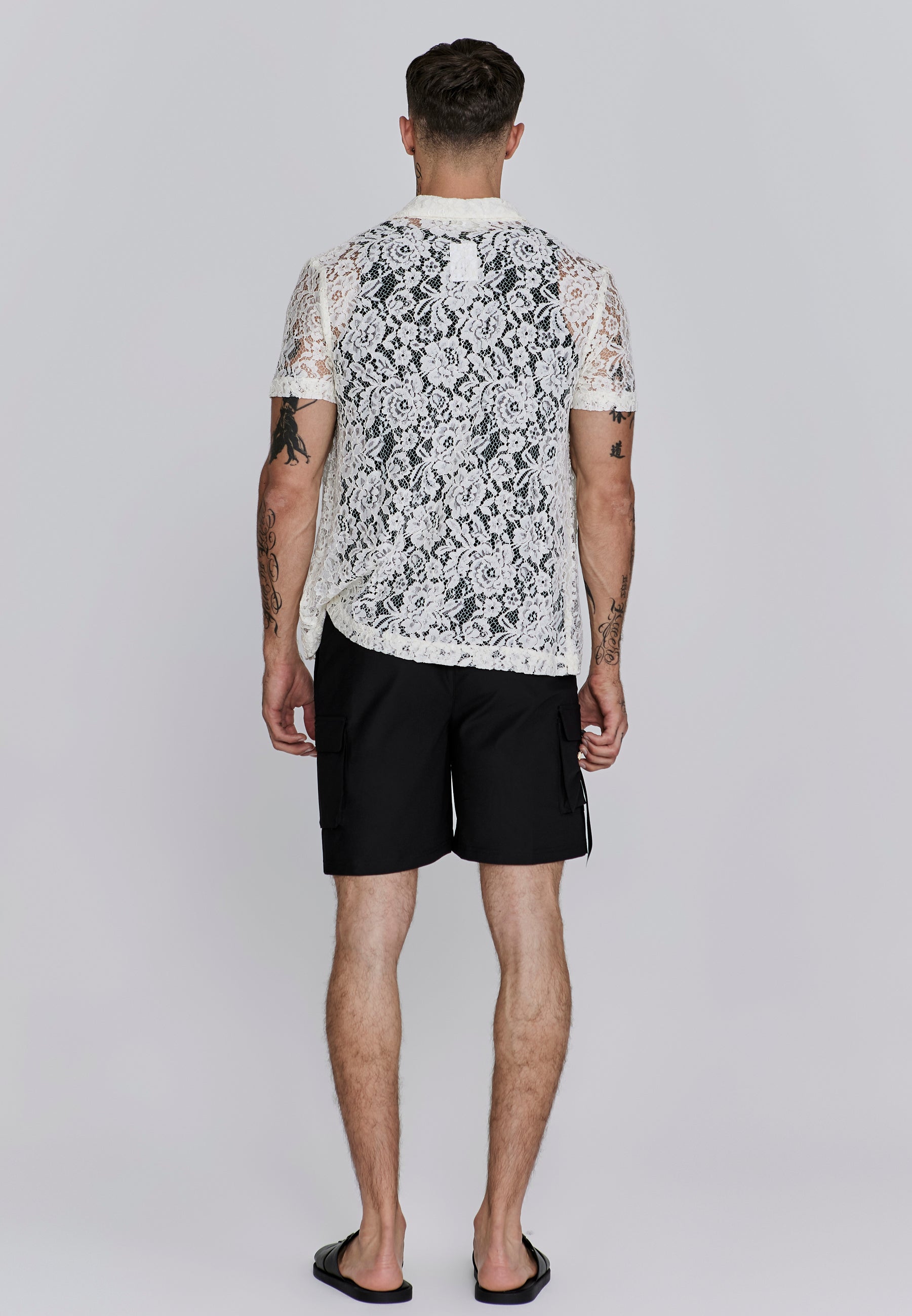 Pantaloncini Flight Cargo in nero SikSilk