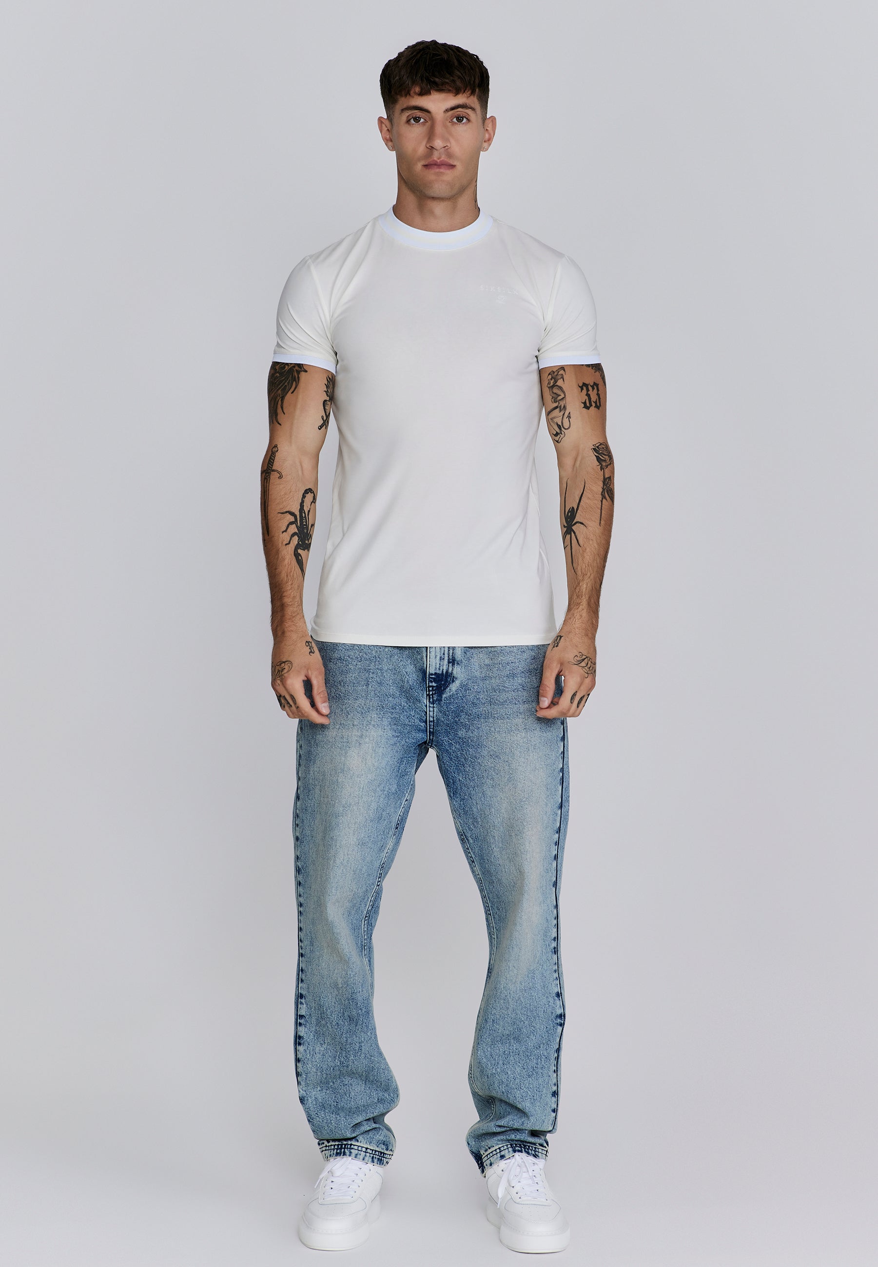 T-shirt Ringer in ecru T-shirt SikSilk