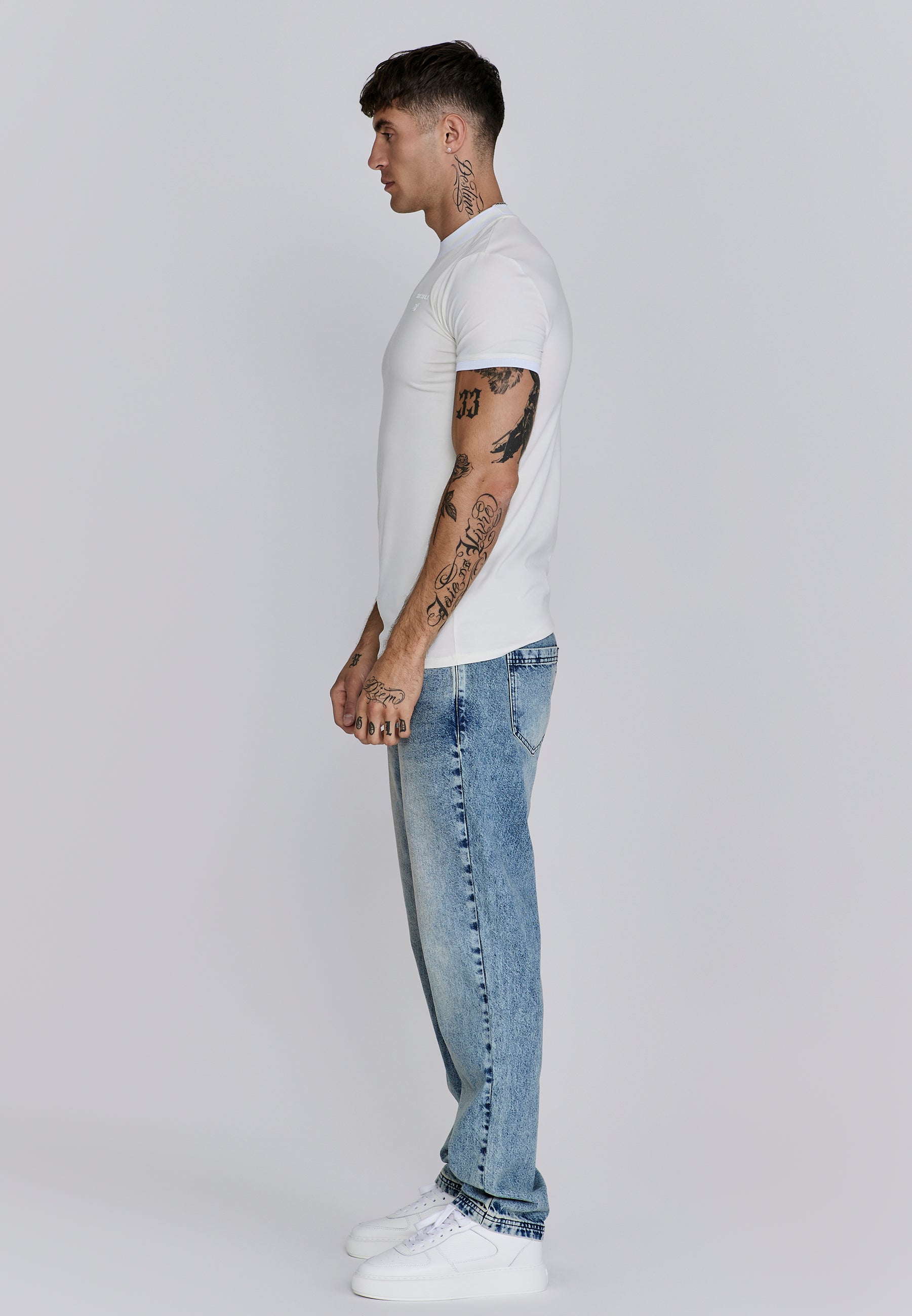 T-shirt Ringer in ecru T-shirt SikSilk