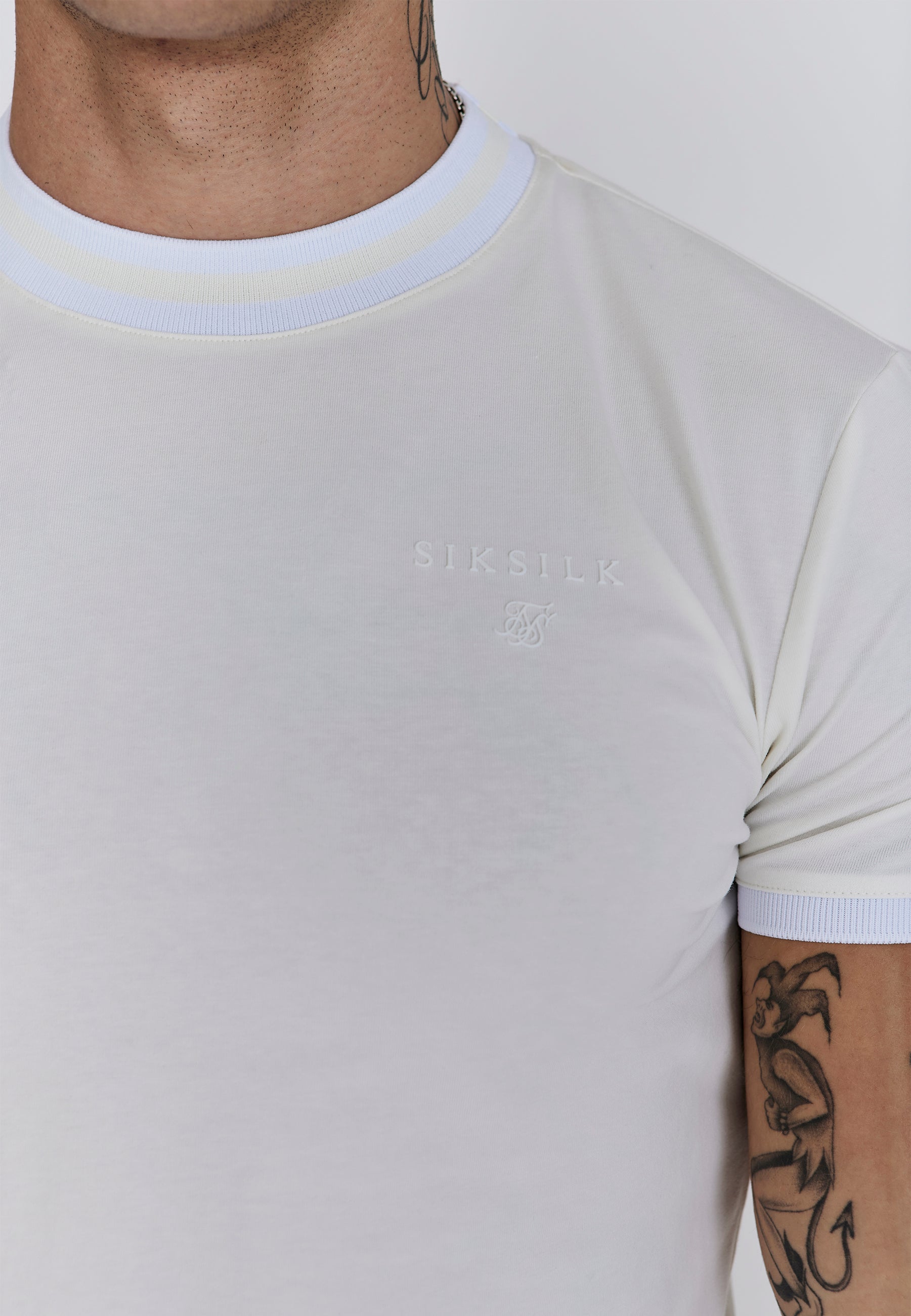 T-shirt Ringer in ecru T-shirt SikSilk