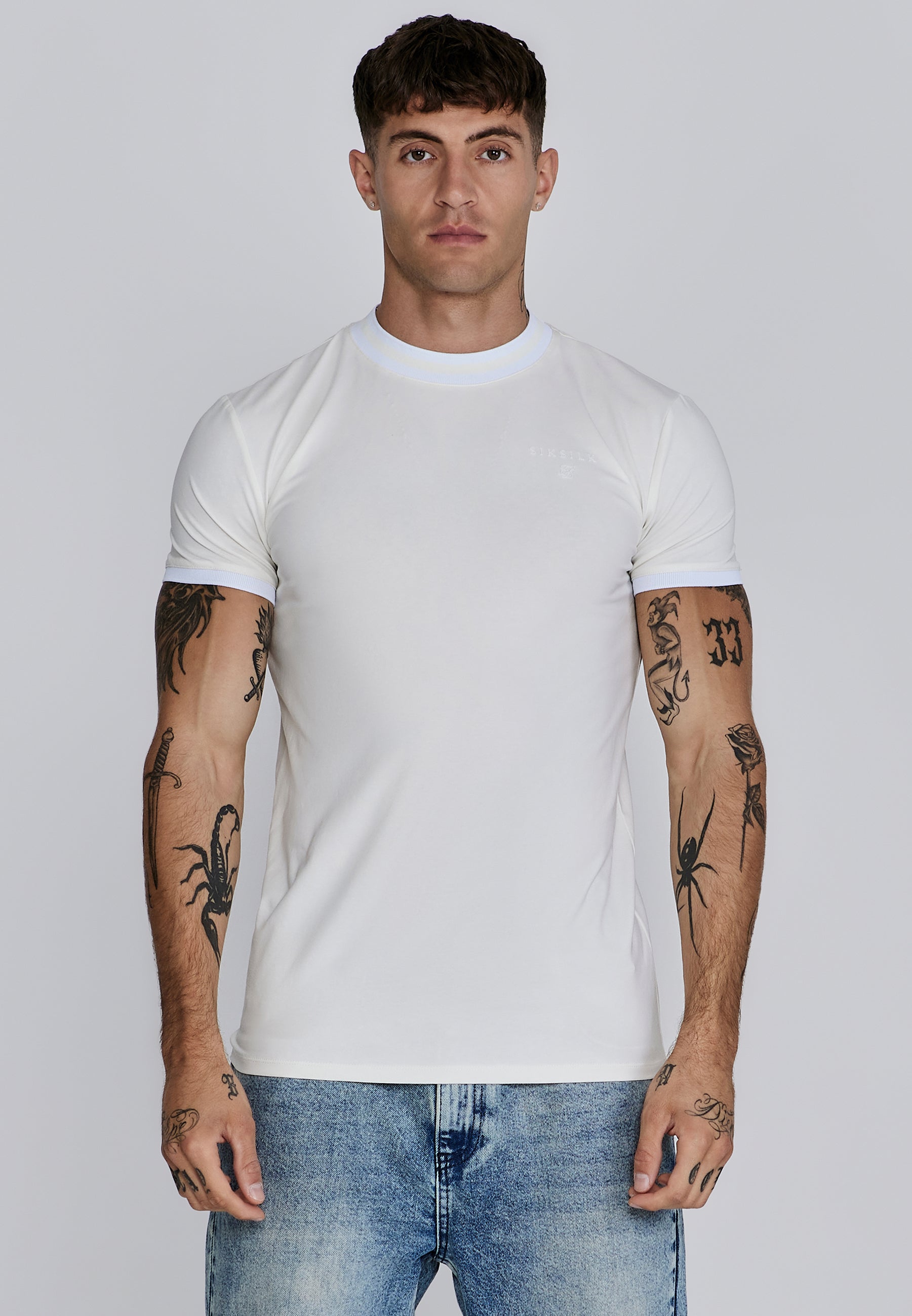 T-shirt Ringer in ecru T-shirt SikSilk