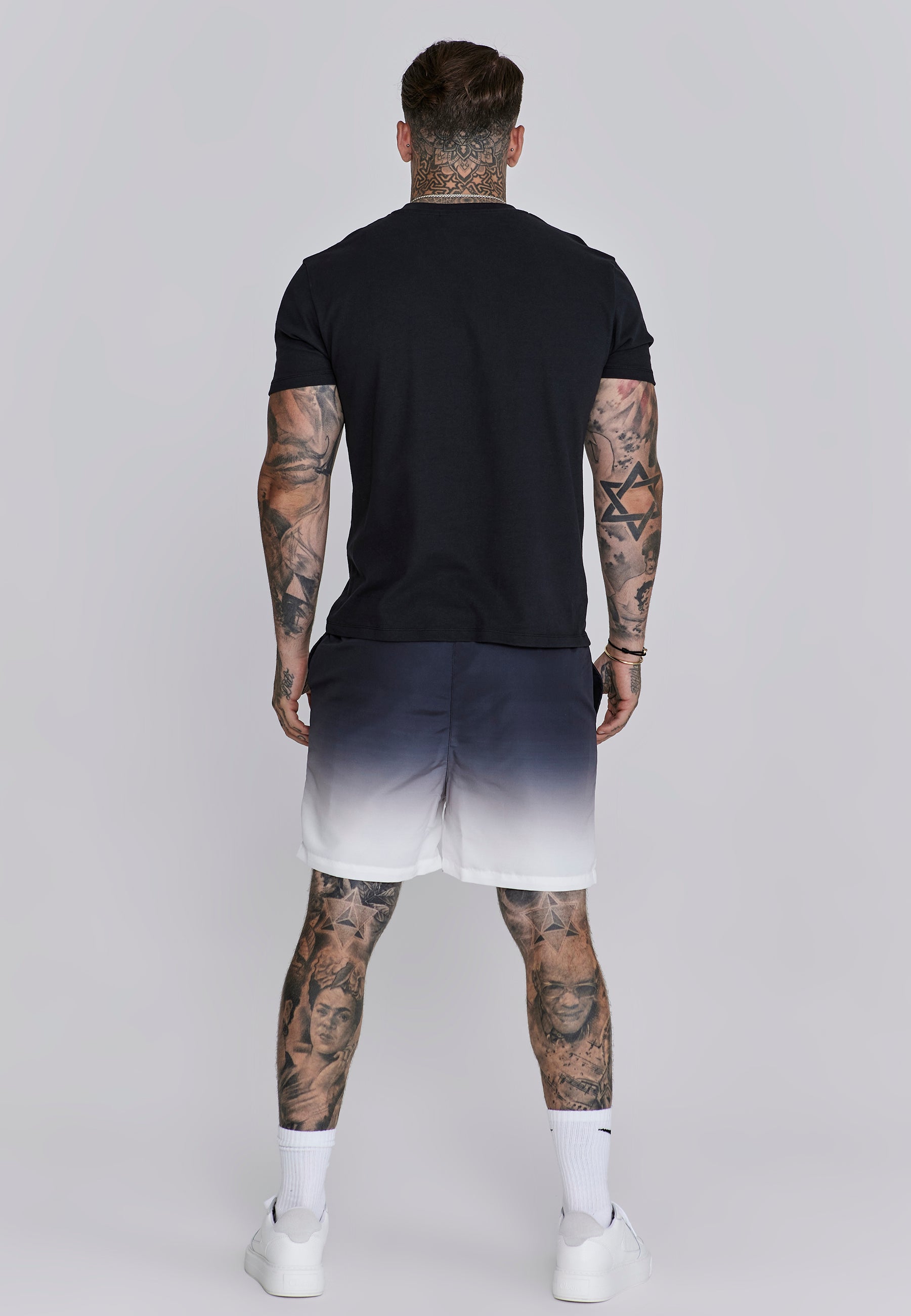 Pantaloncini da bagno Fade in Marina, pantaloncini da bagno bianchi SikSilk