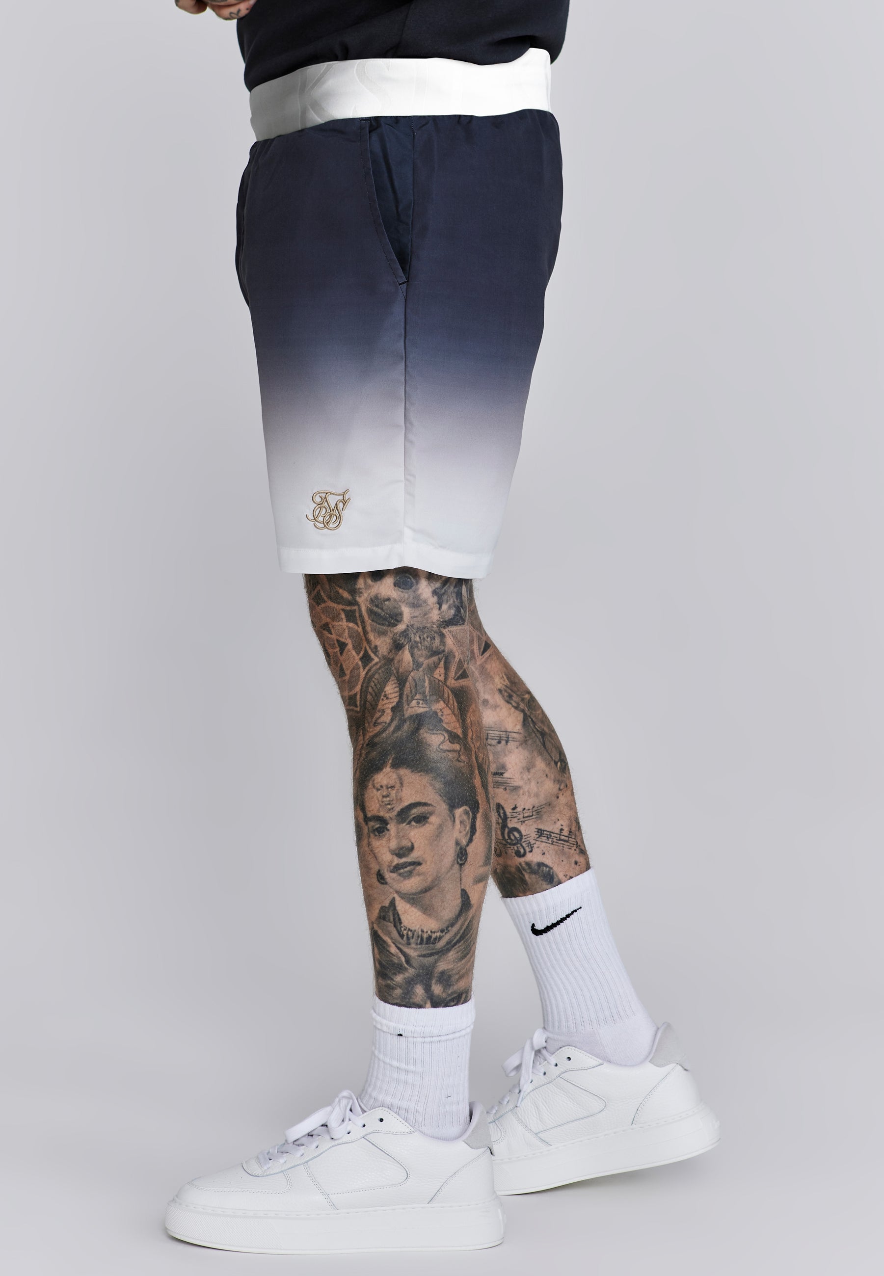 Pantaloncini da bagno Fade in Marina, pantaloncini da bagno bianchi SikSilk
