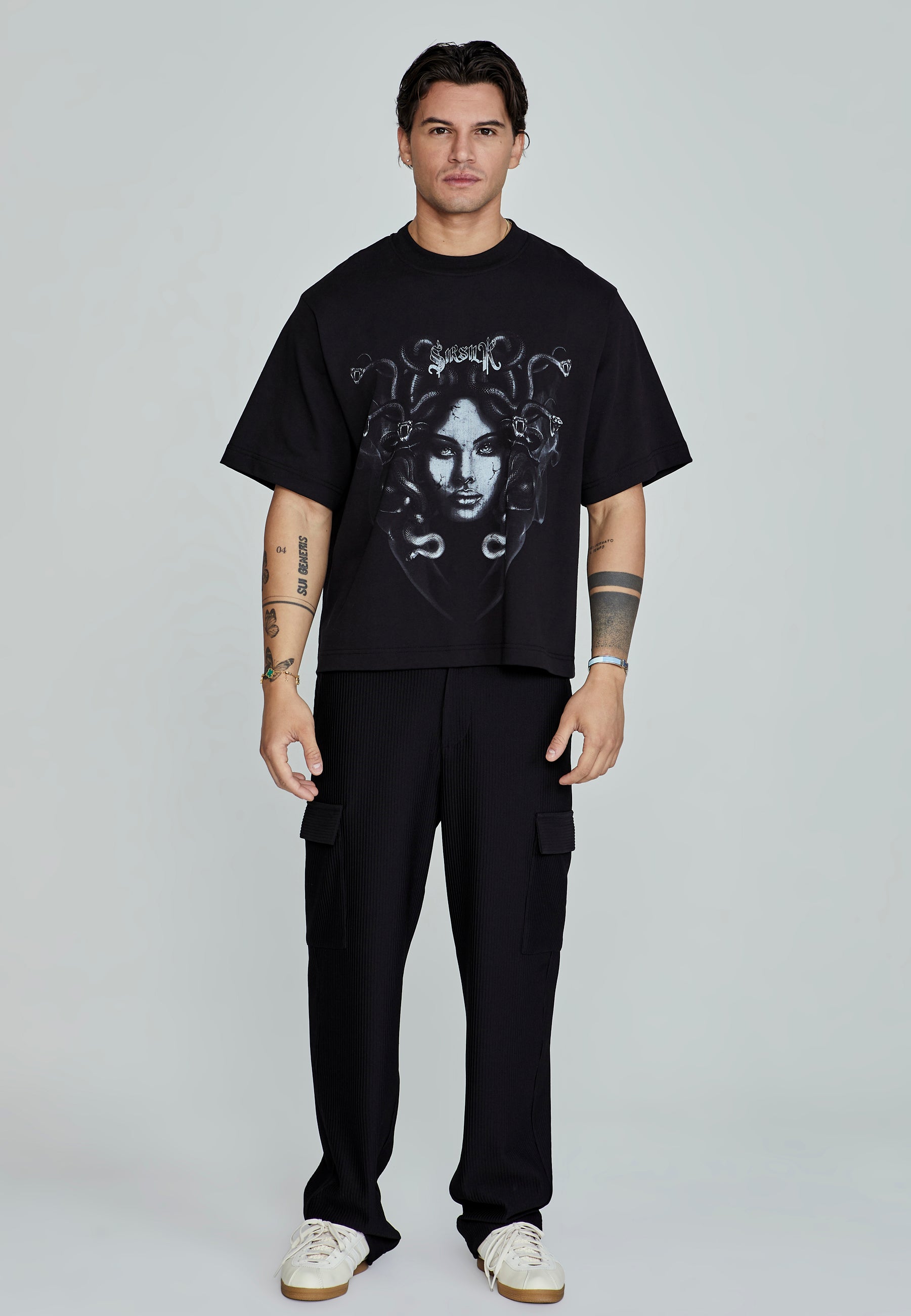 Maglietta Medusa in Nero Magliette SikSilk