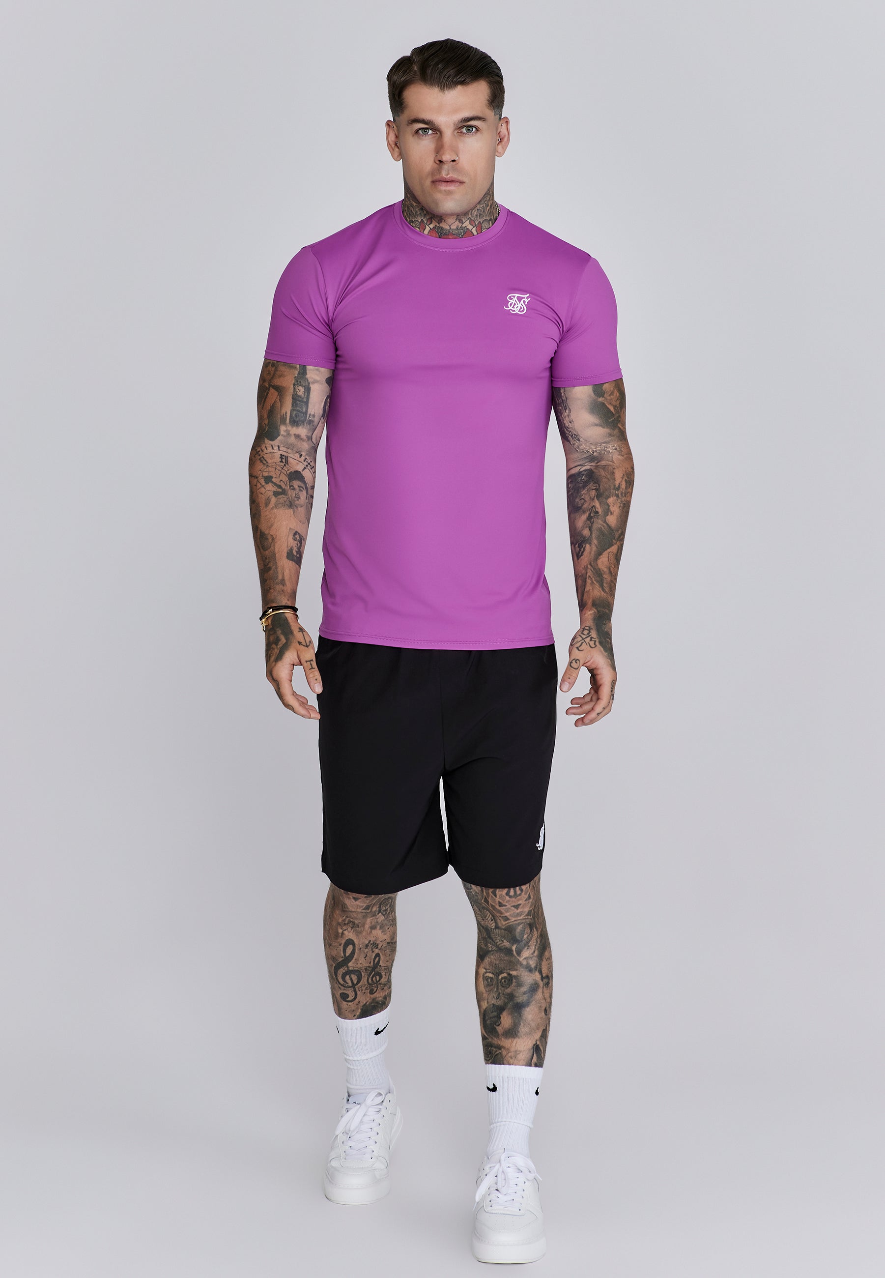Maglietta Muscle Fit in rosa Magliette SikSilk