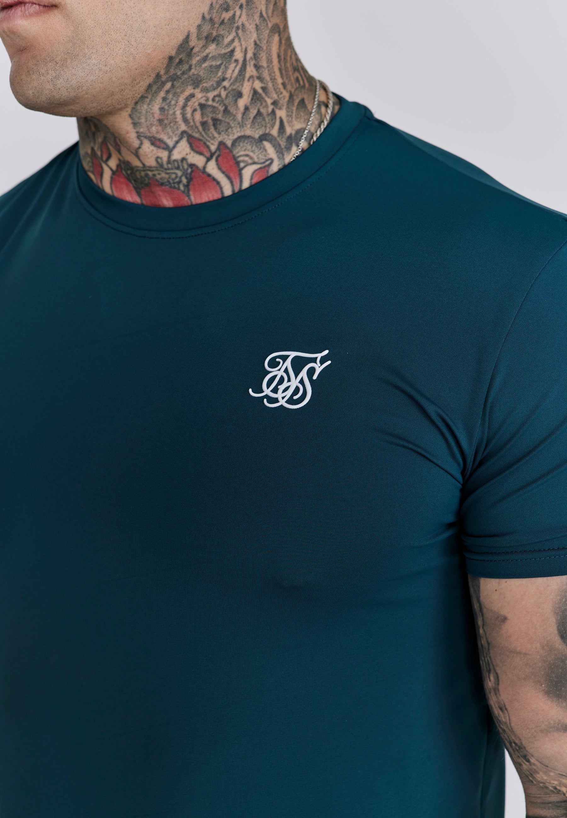 Maglietta Muscle Fit in verde Magliette SikSilk