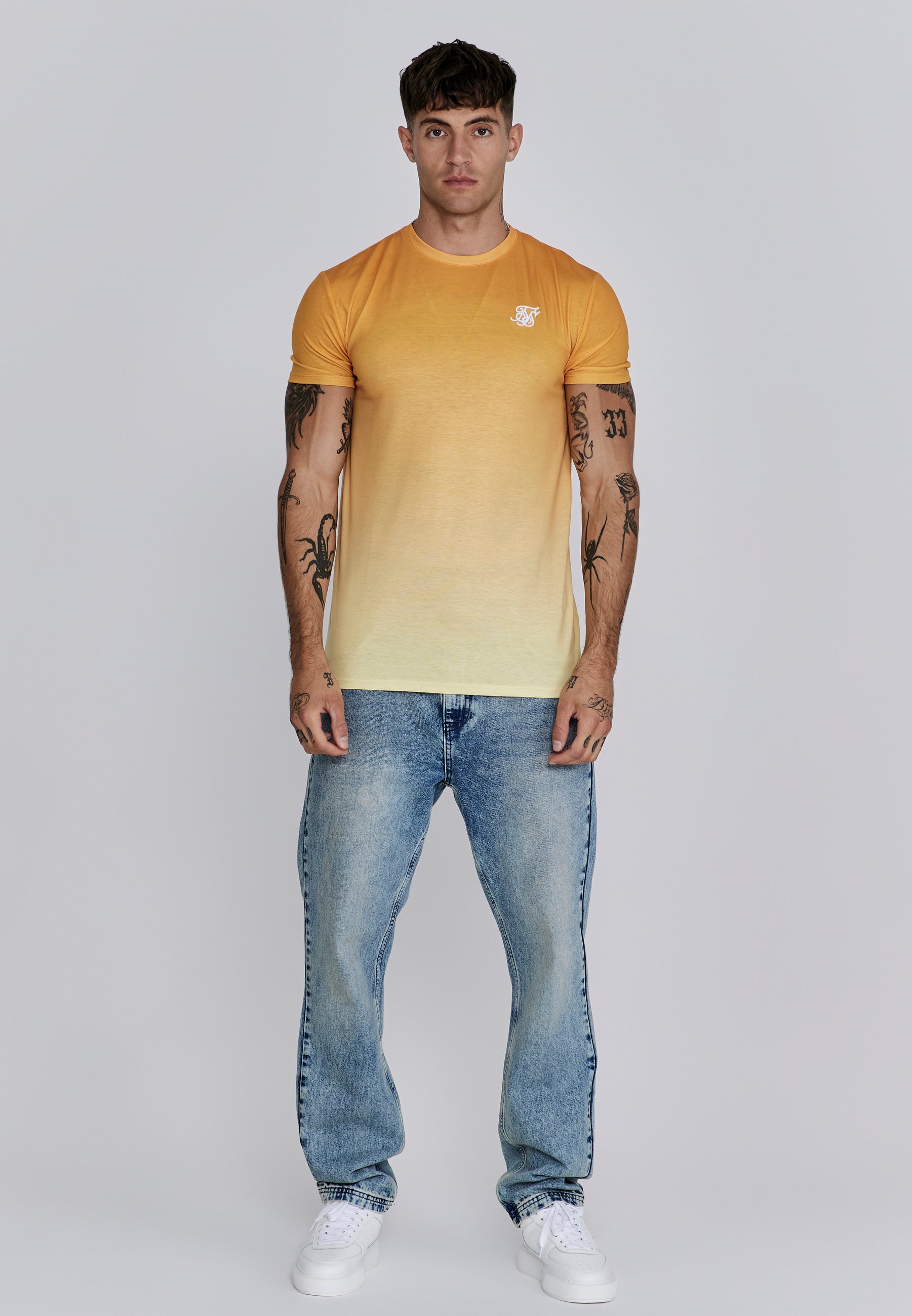 Maglietta Fade in arancione, giallo Magliette SikSilk