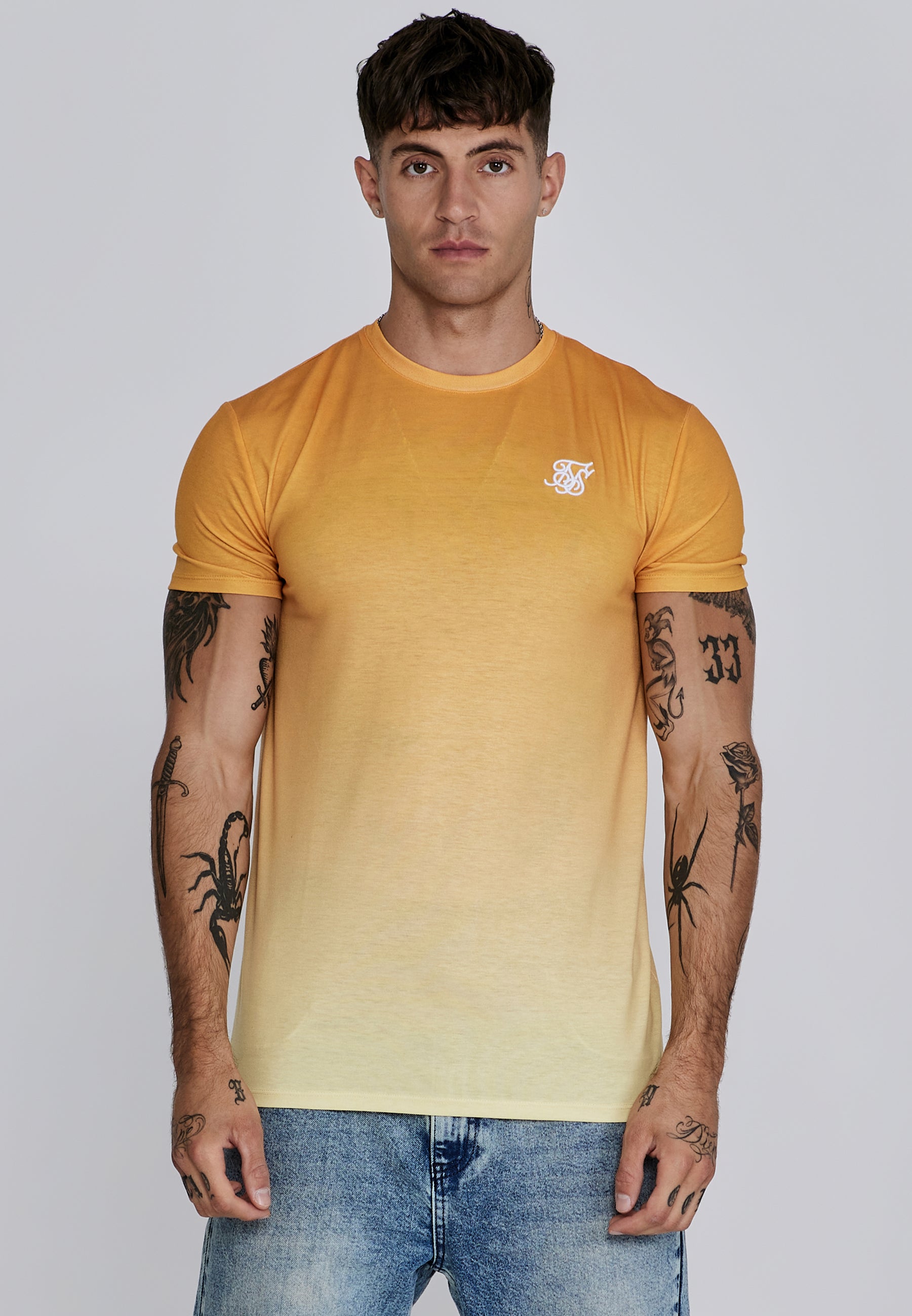 Maglietta Fade in arancione, giallo Magliette SikSilk