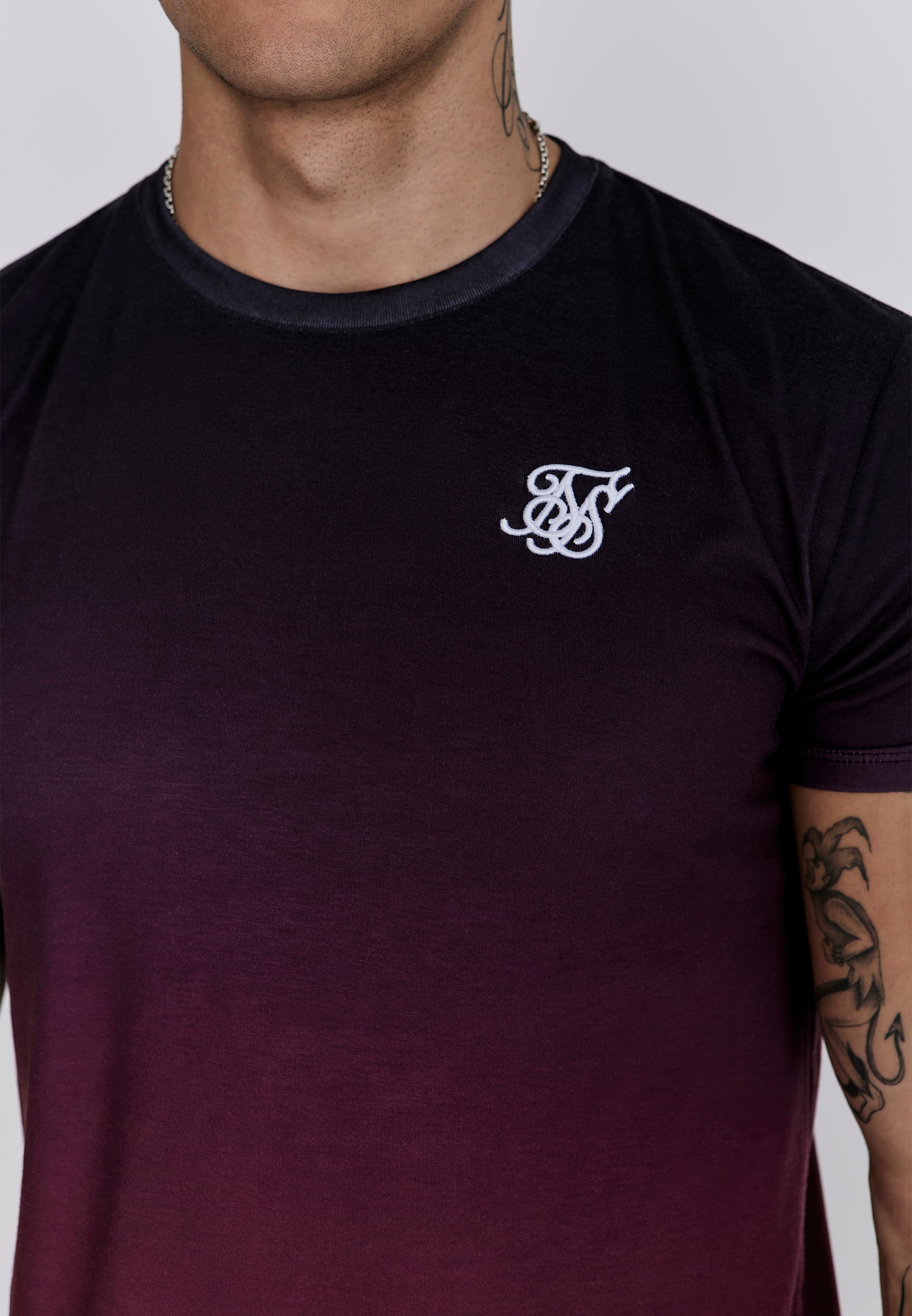 Maglietta grafica Fade in blu, rosa Magliette SikSilk
