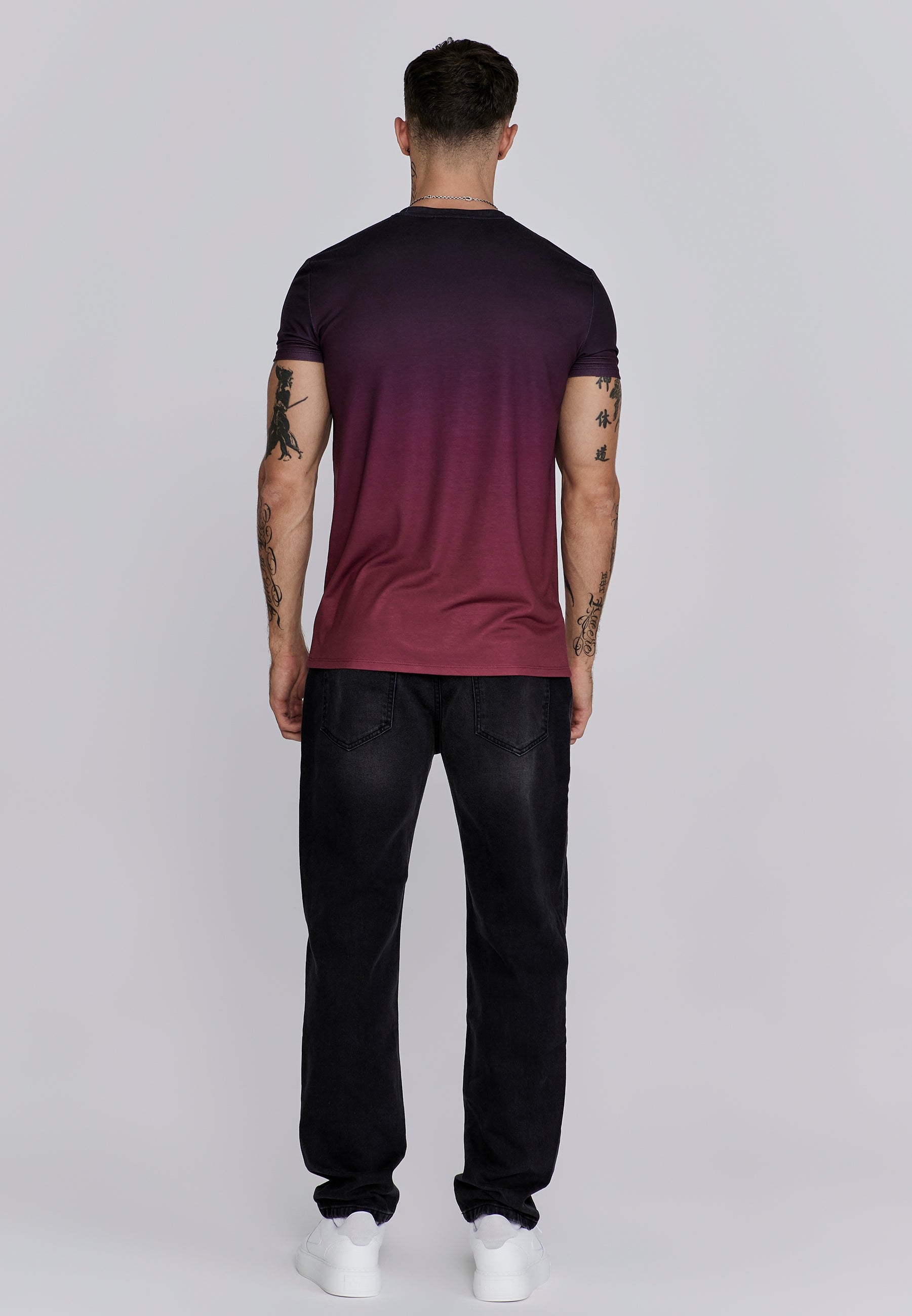 Maglietta grafica Fade in blu, rosa Magliette SikSilk