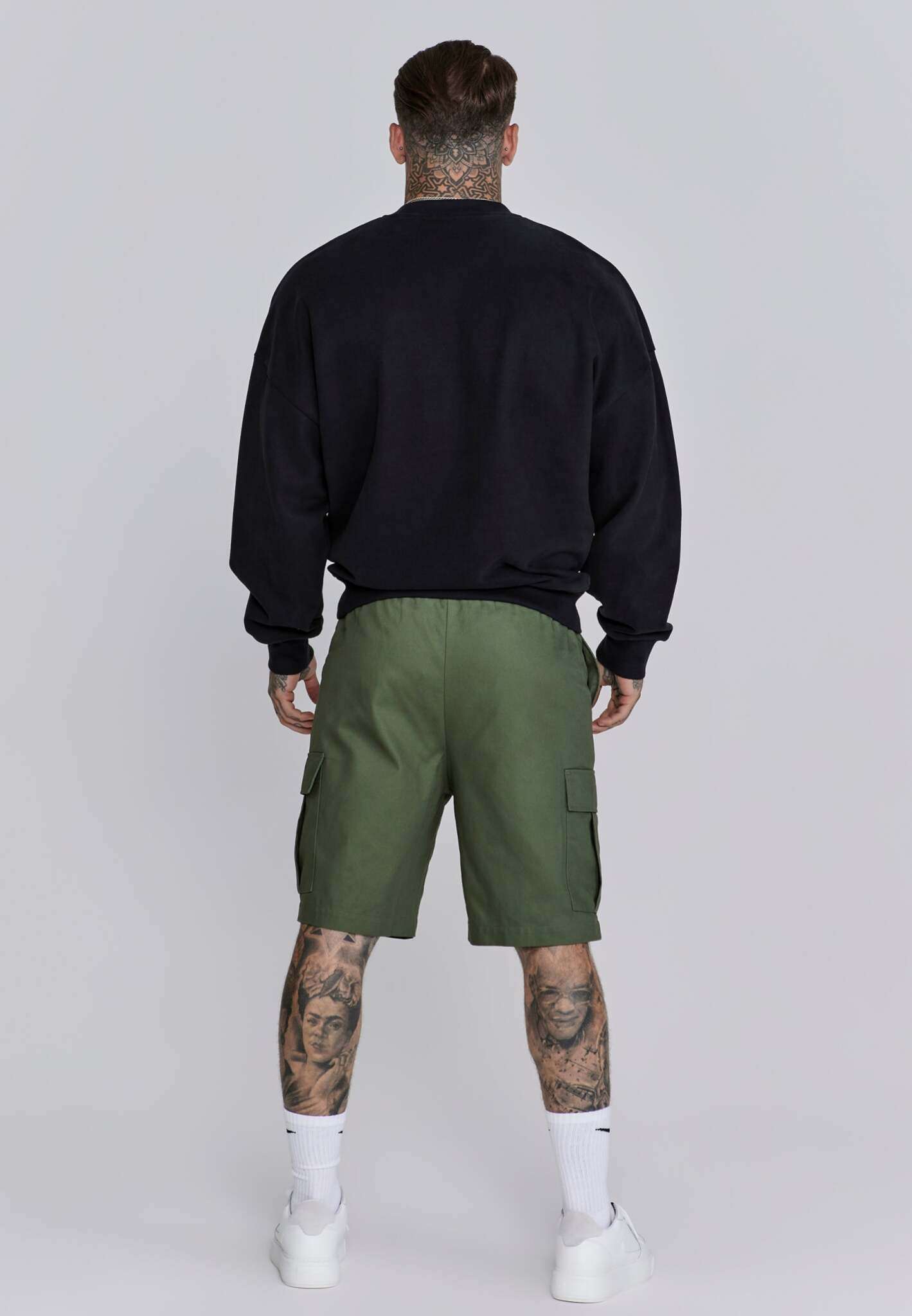 Pantaloncini Cargo in verde SikSilk