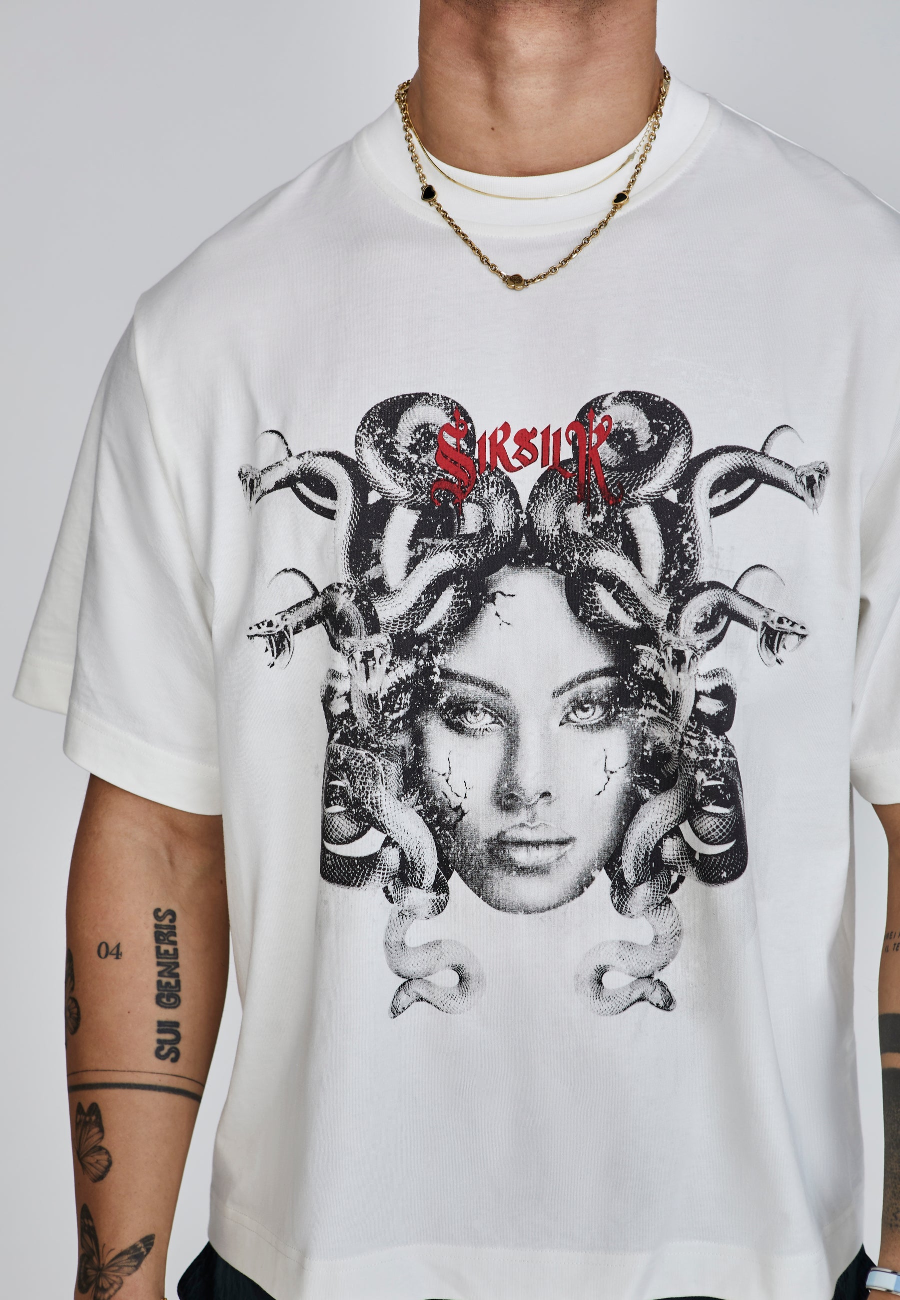 T-shirt Medusa in ecru T-shirt SikSilk
