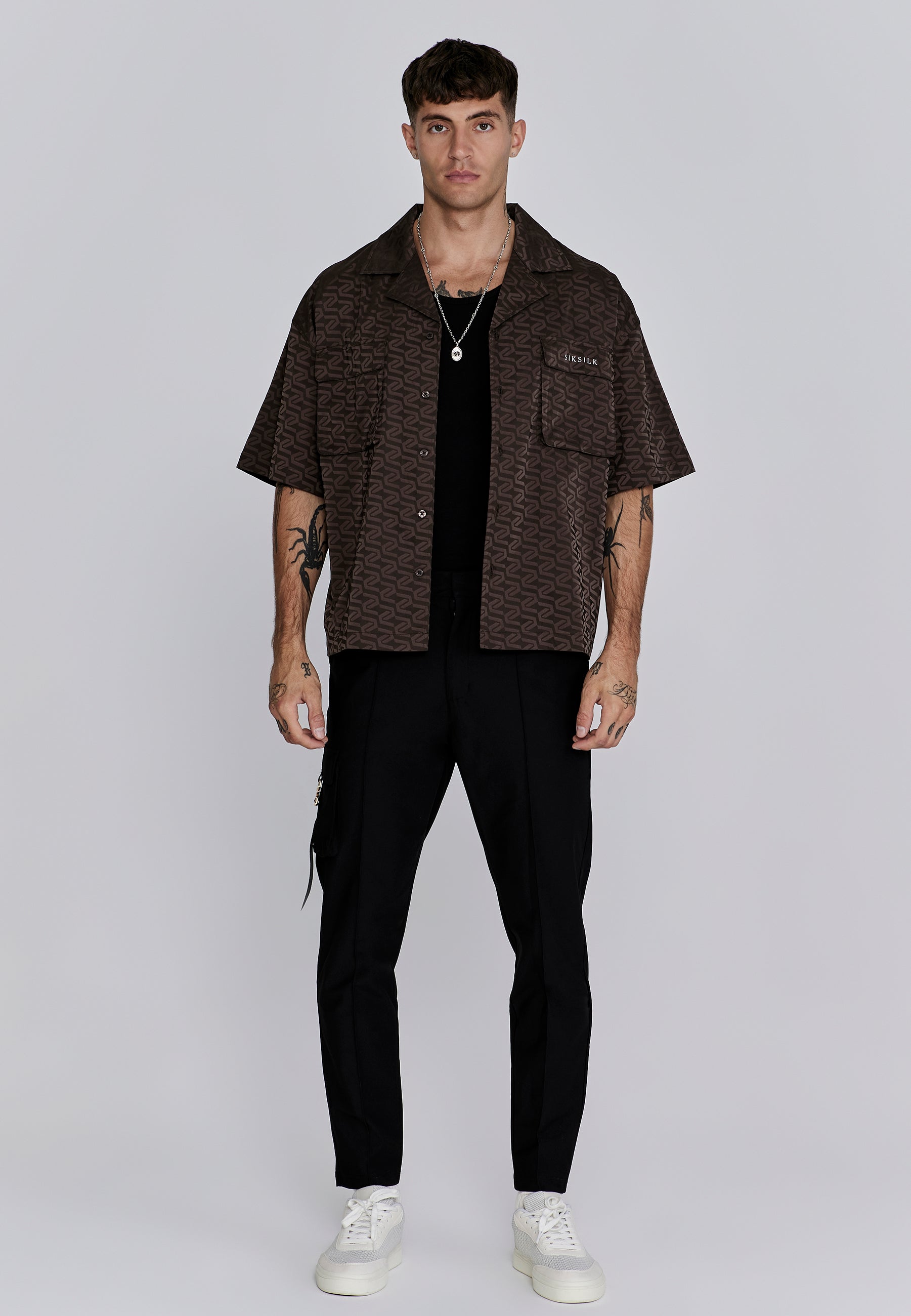 Camicia Utility in marrone Camicie SikSilk